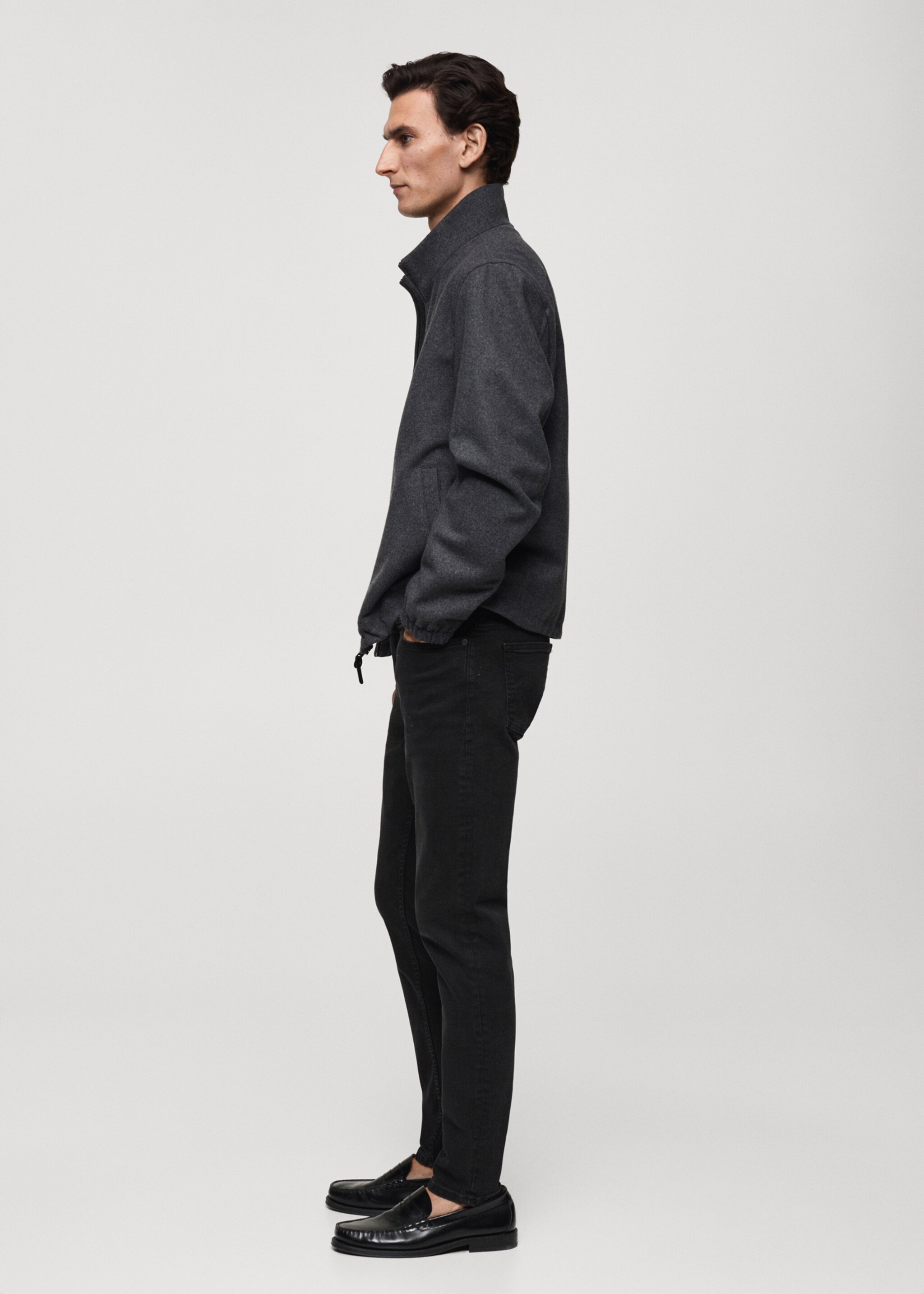 Jude skinny-fit jeans - Details of the article 2, Black denim. Ref: 77030617-00.