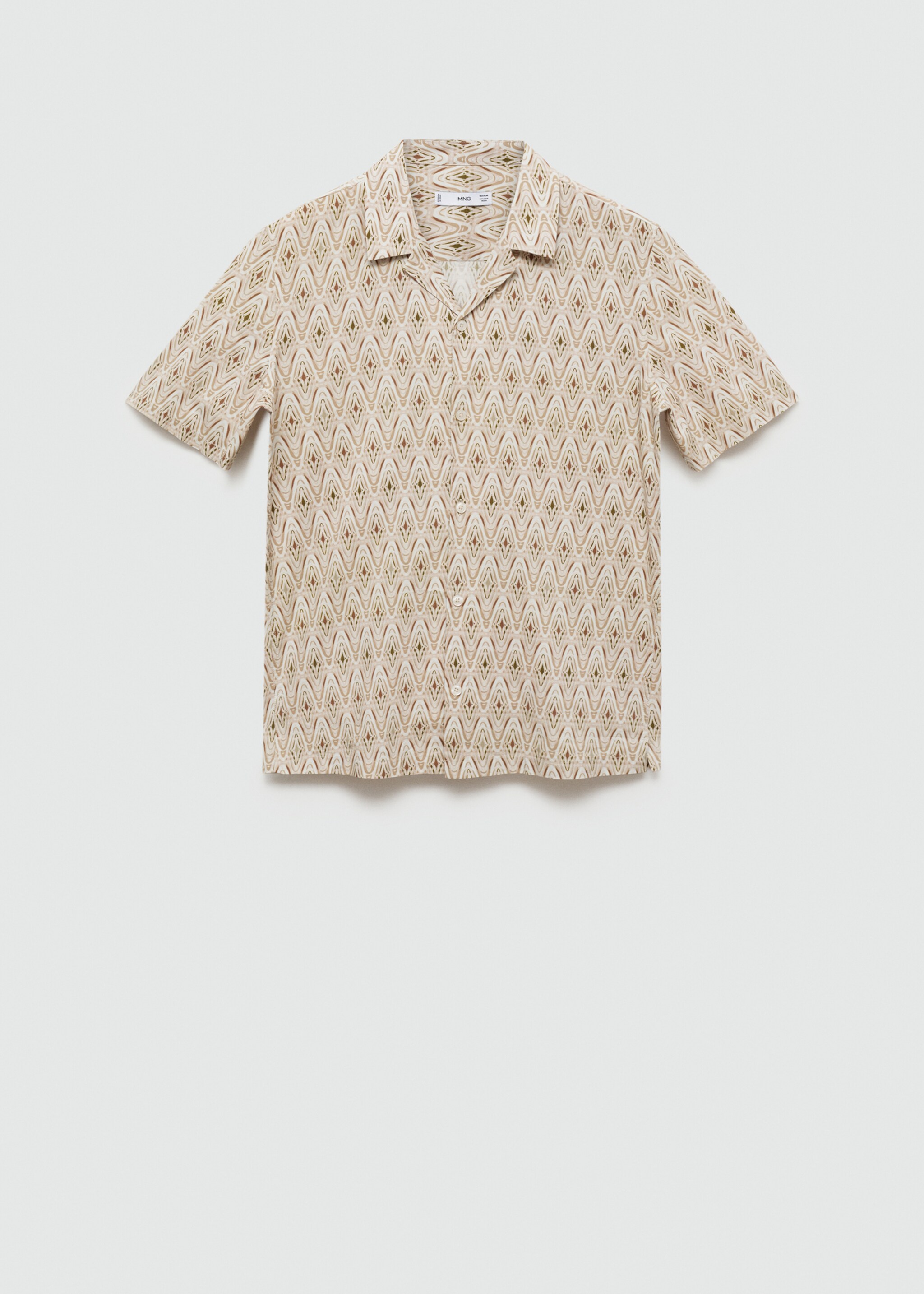 Printed flowing shirt with bowling collar - Article without model