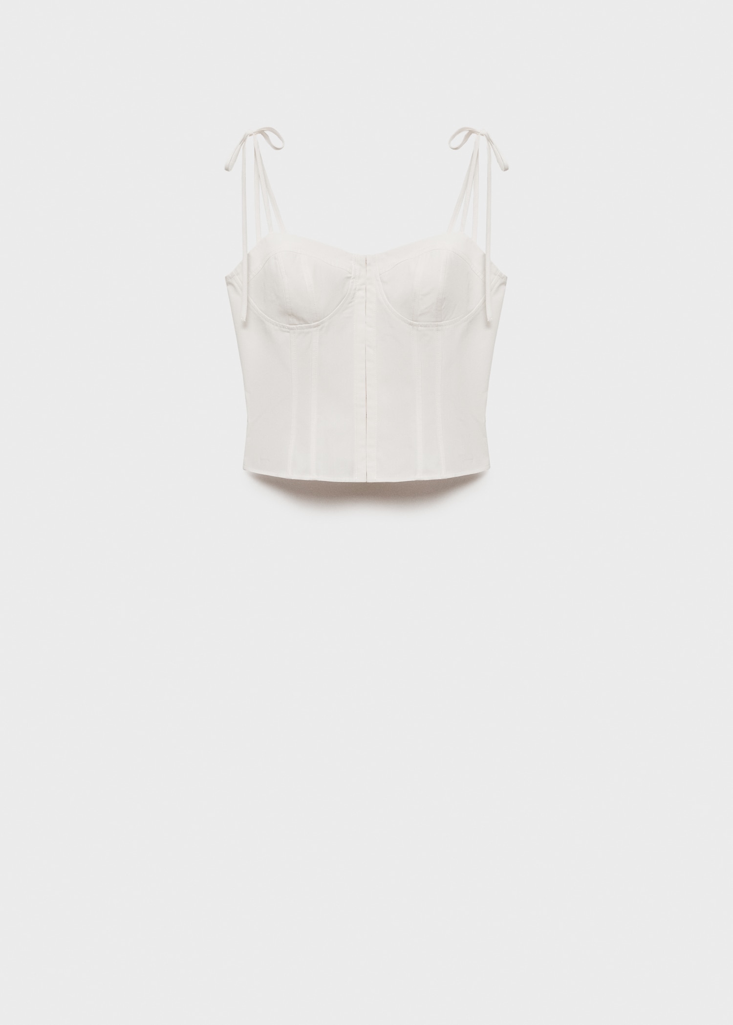 Top crop with bows Women MANGO Japan - Main Image