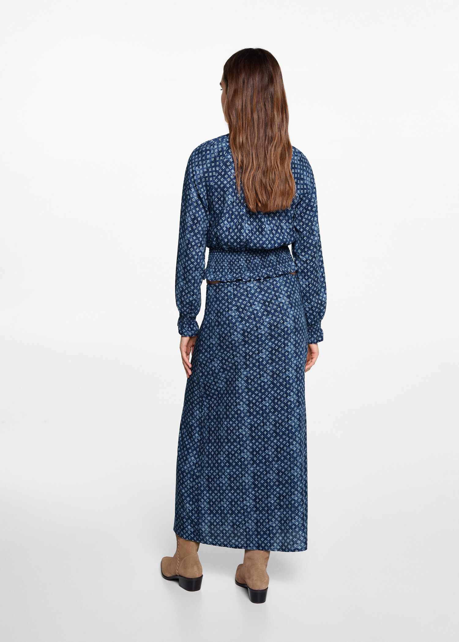 Printed midi skirt - Reverse of the article