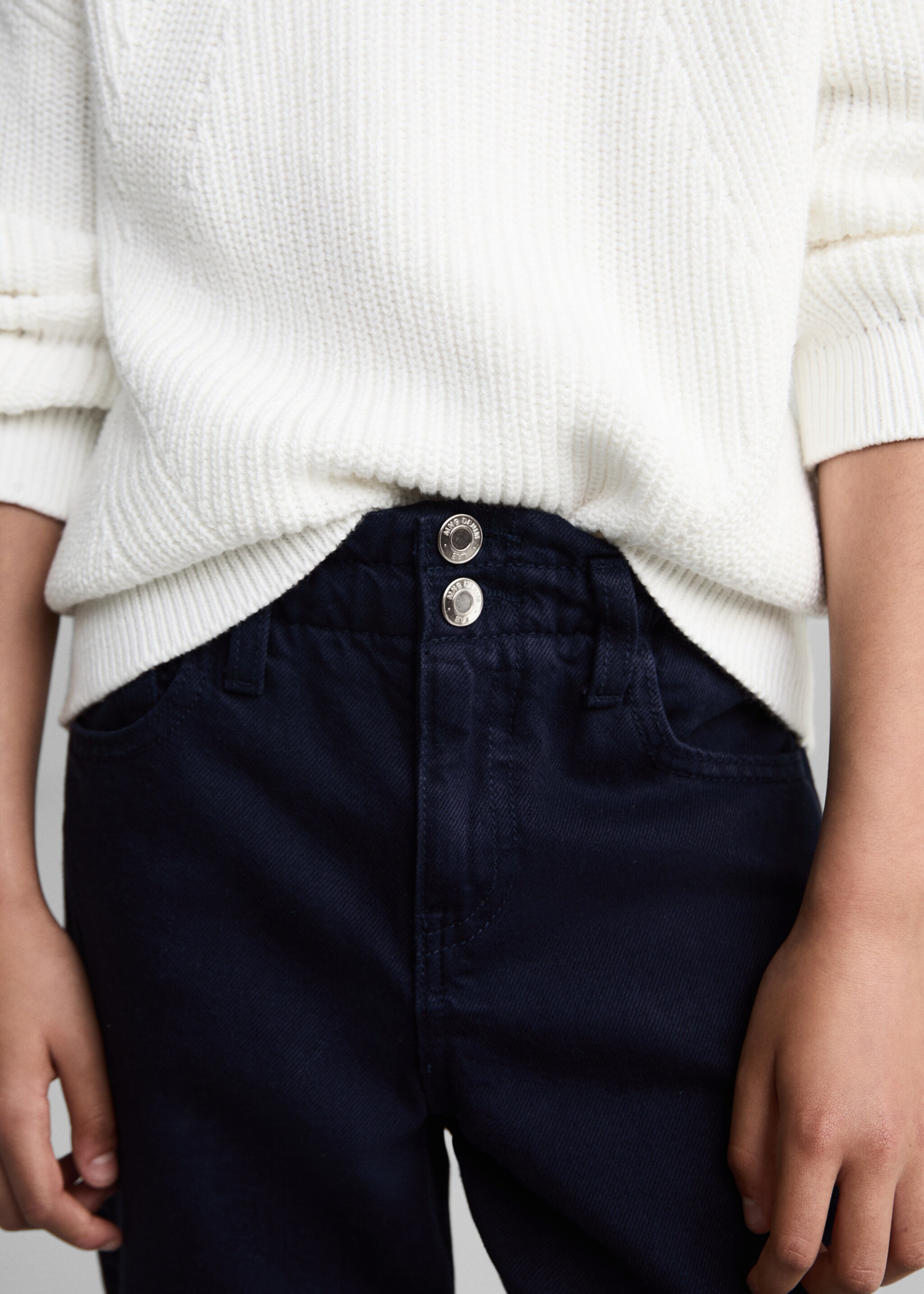 Paperbag jeans - Medium plane, Dark Navy. Ref: 77031008-00.