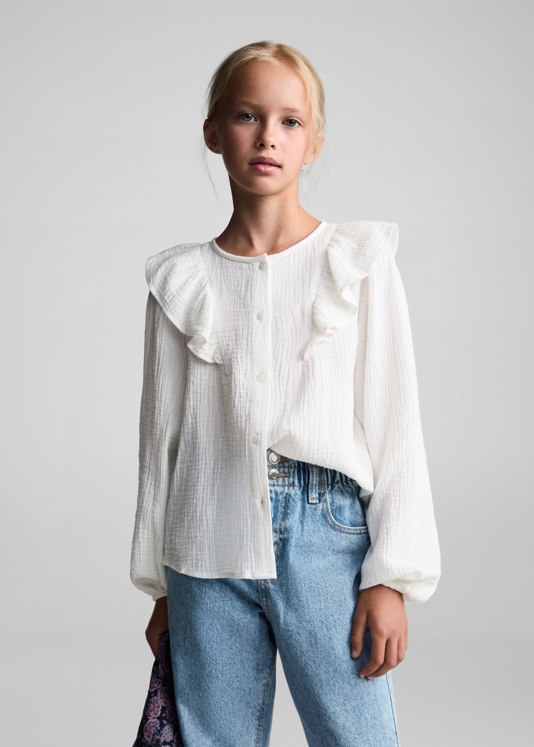 Paperbag jeans - Medium plane, Medium Blue. Ref: 77031008-00.