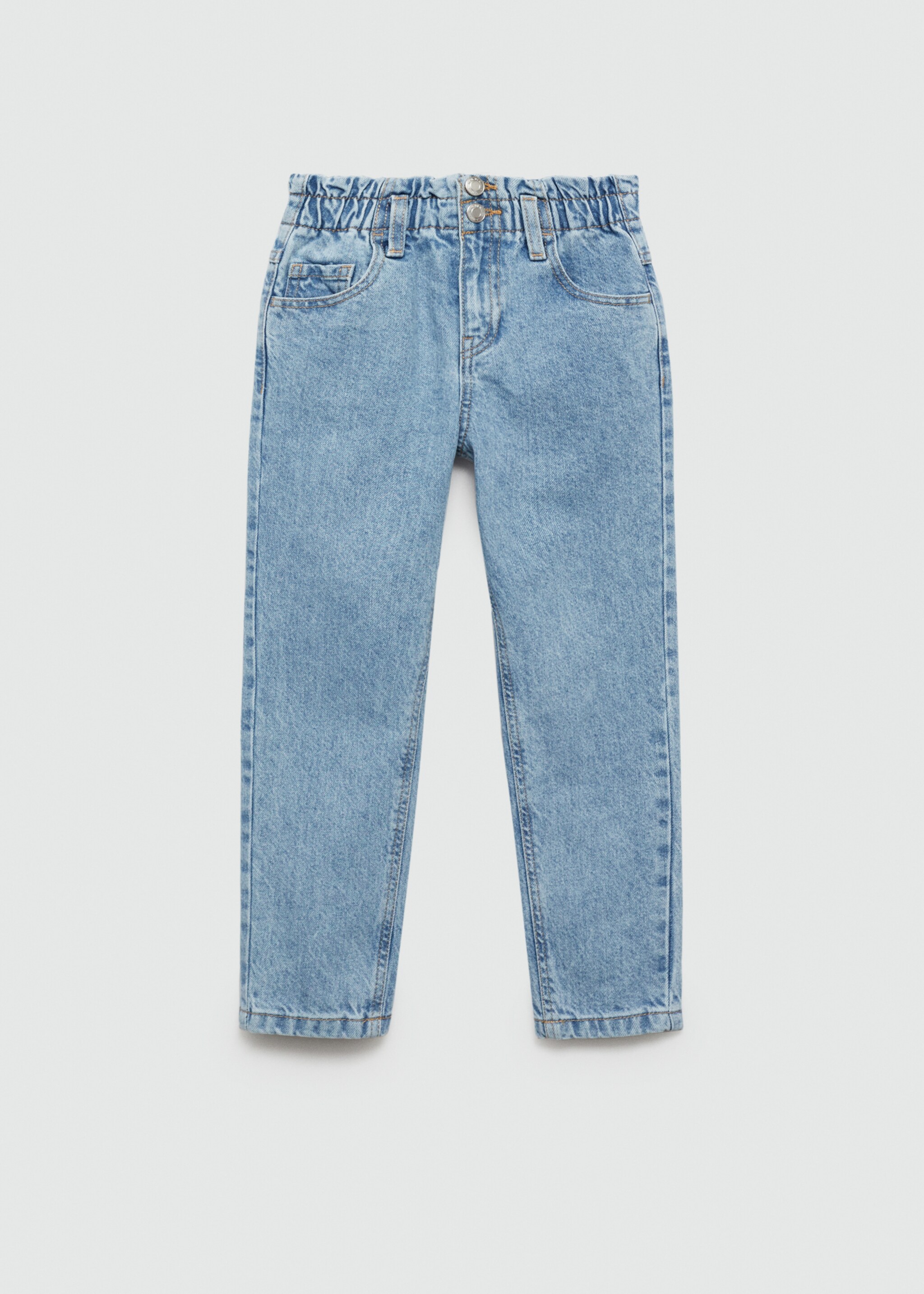 Paperbag jeans - Article without model, Medium Blue. Ref: 77031008-00.