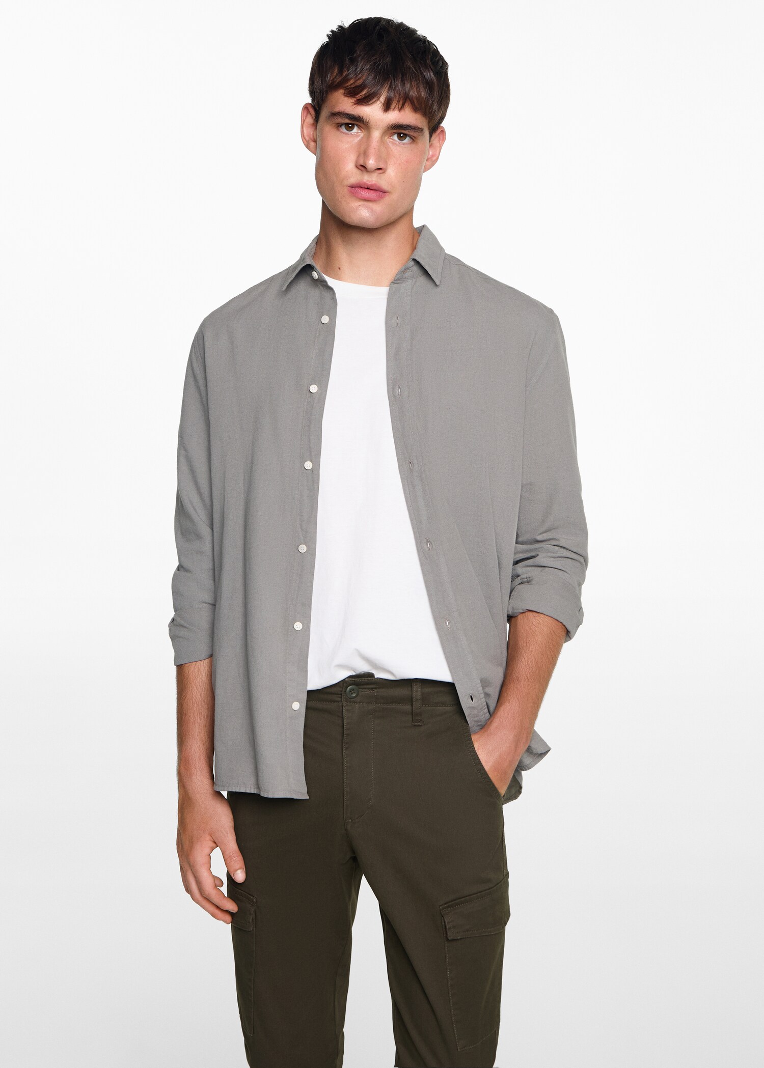 Pantalon cargo coton - Plan moyen