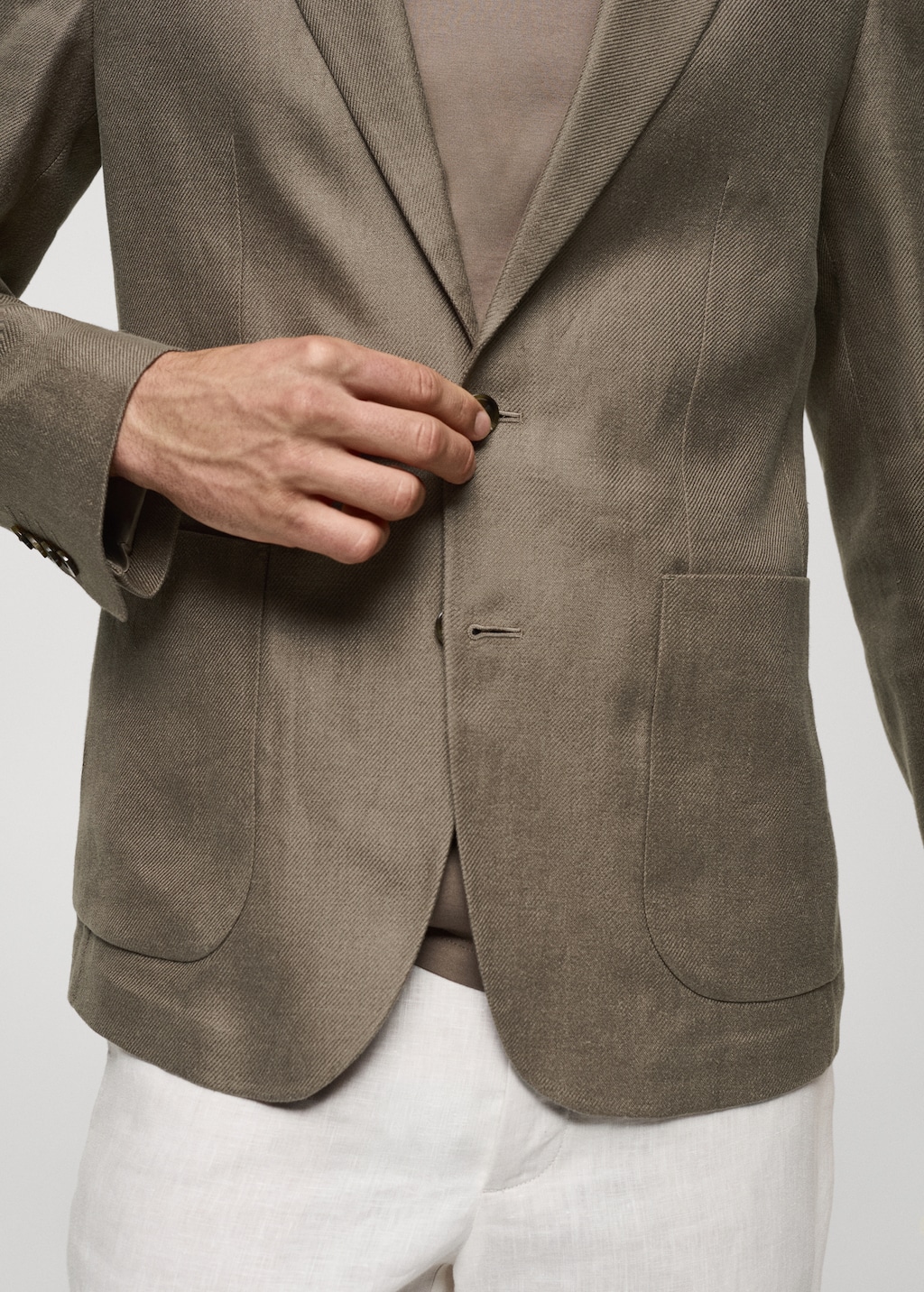 100% linen slim fit blazer