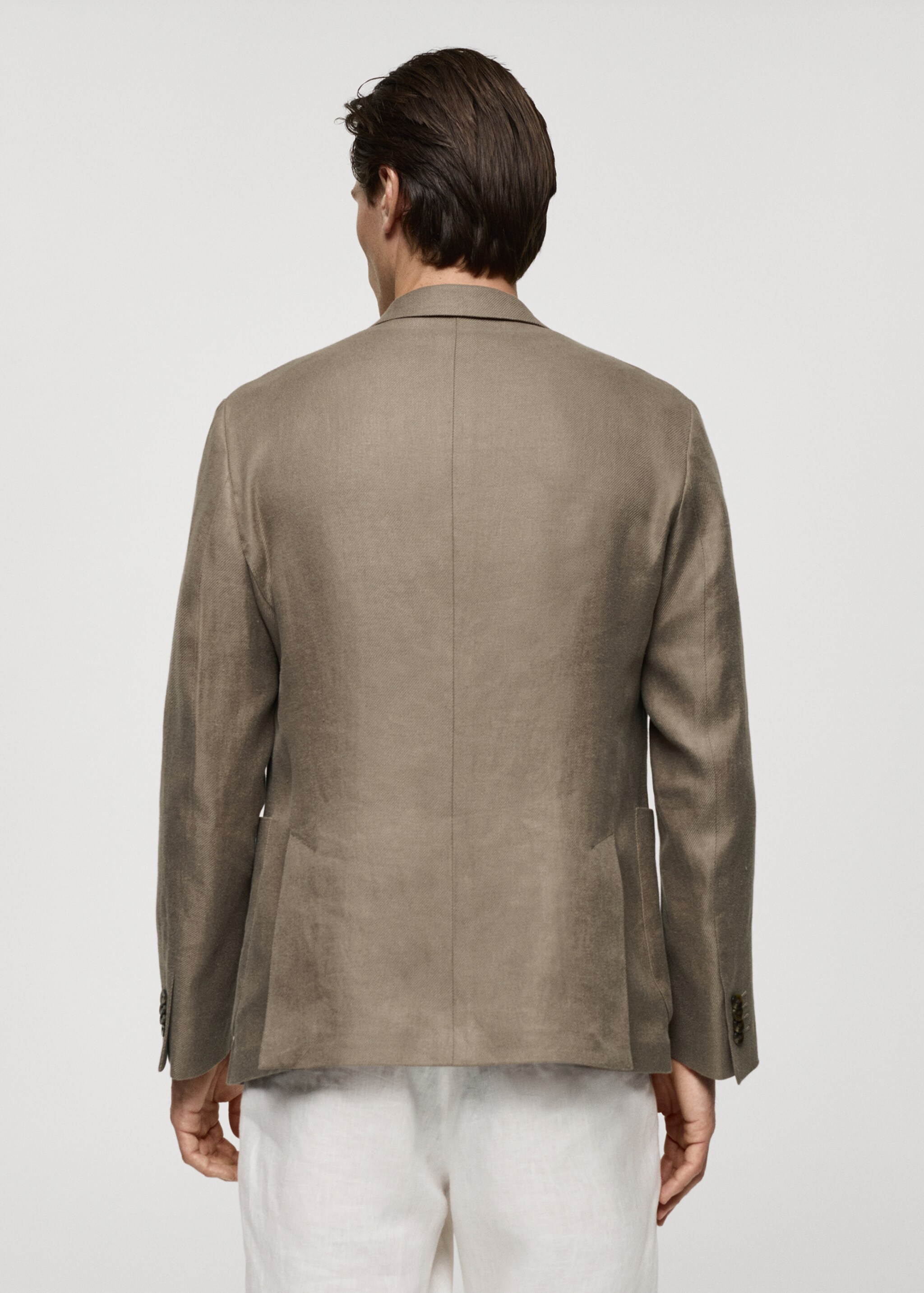 100% linen slim fit blazer - Reverse of the article