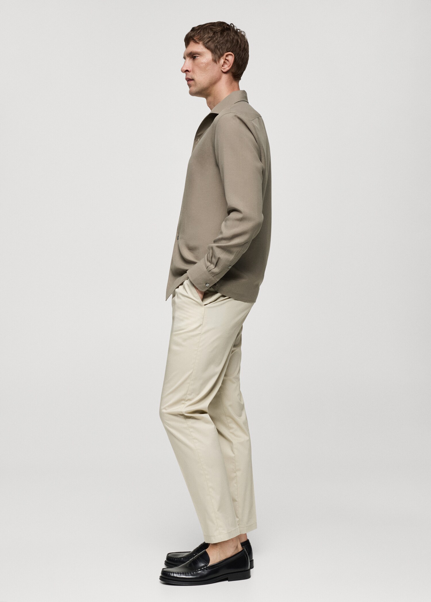 Regular-fit lyocell shirt - Man | MANGO United Kingdom