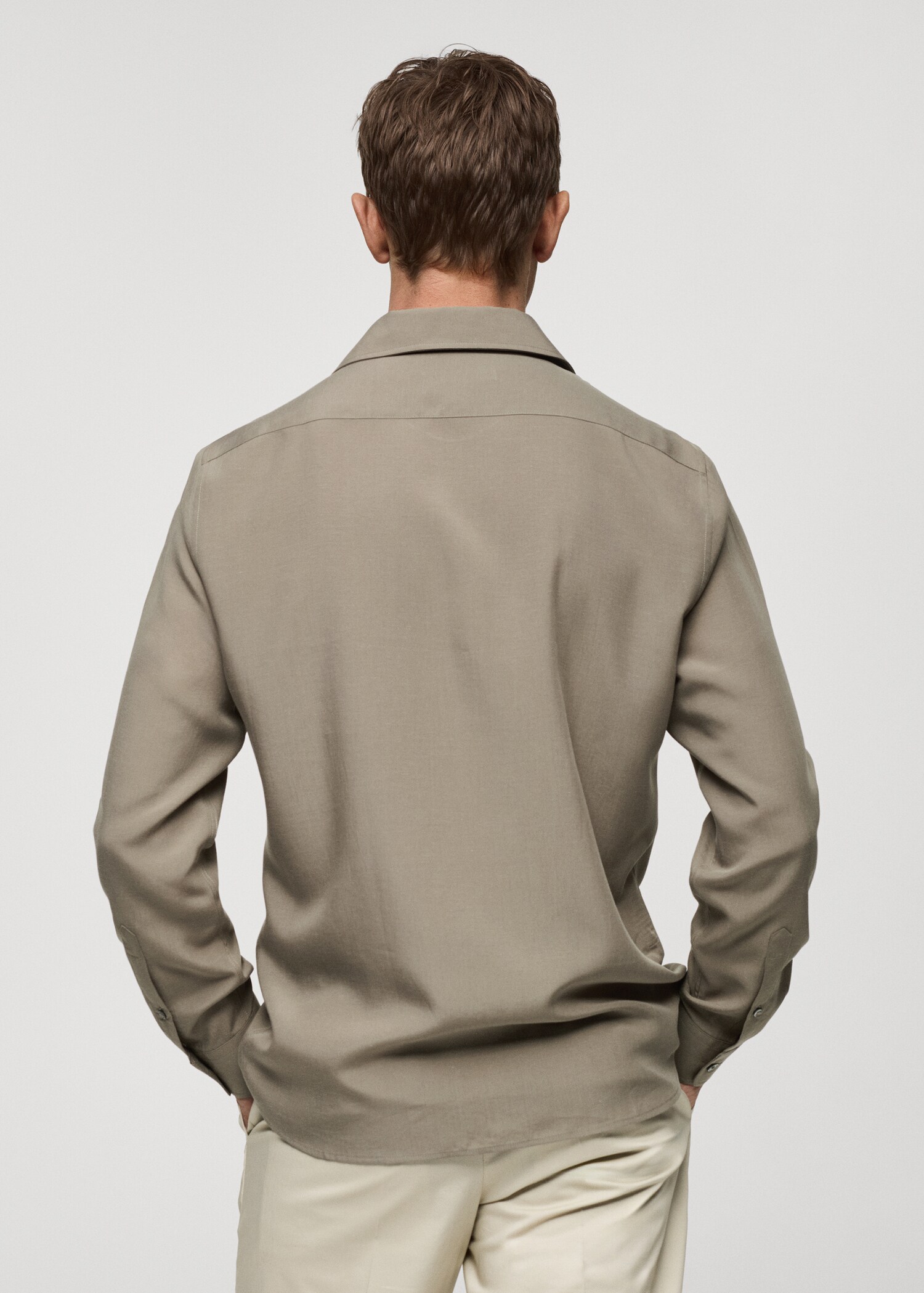 Regular-fit lyocell shirt - Man | MANGO United Kingdom