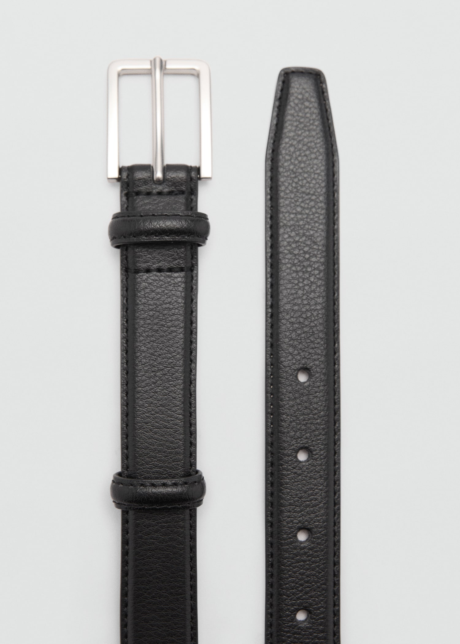 100% beaten leather belt - Medium plane