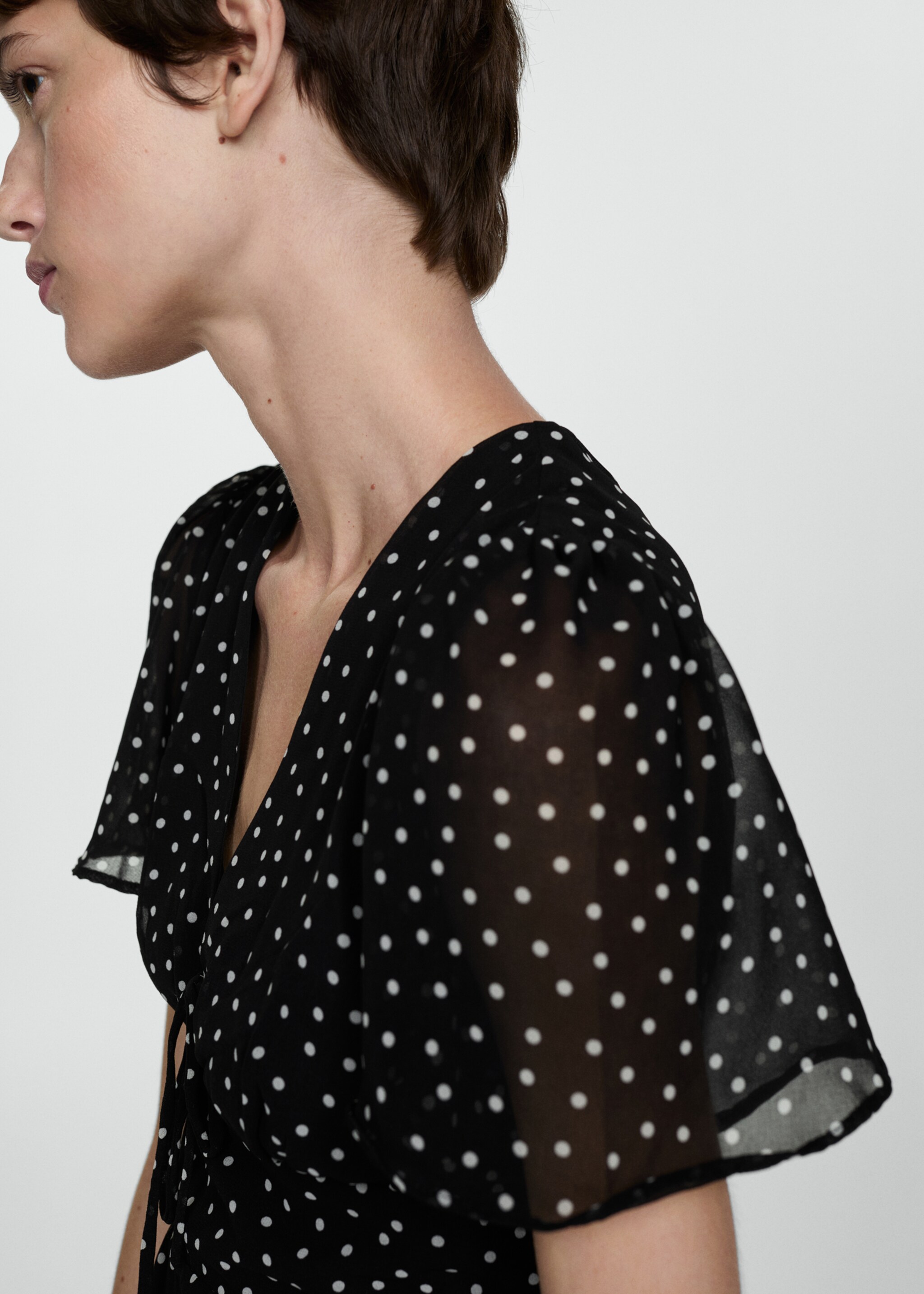 Printed short dress - Details of the article 1