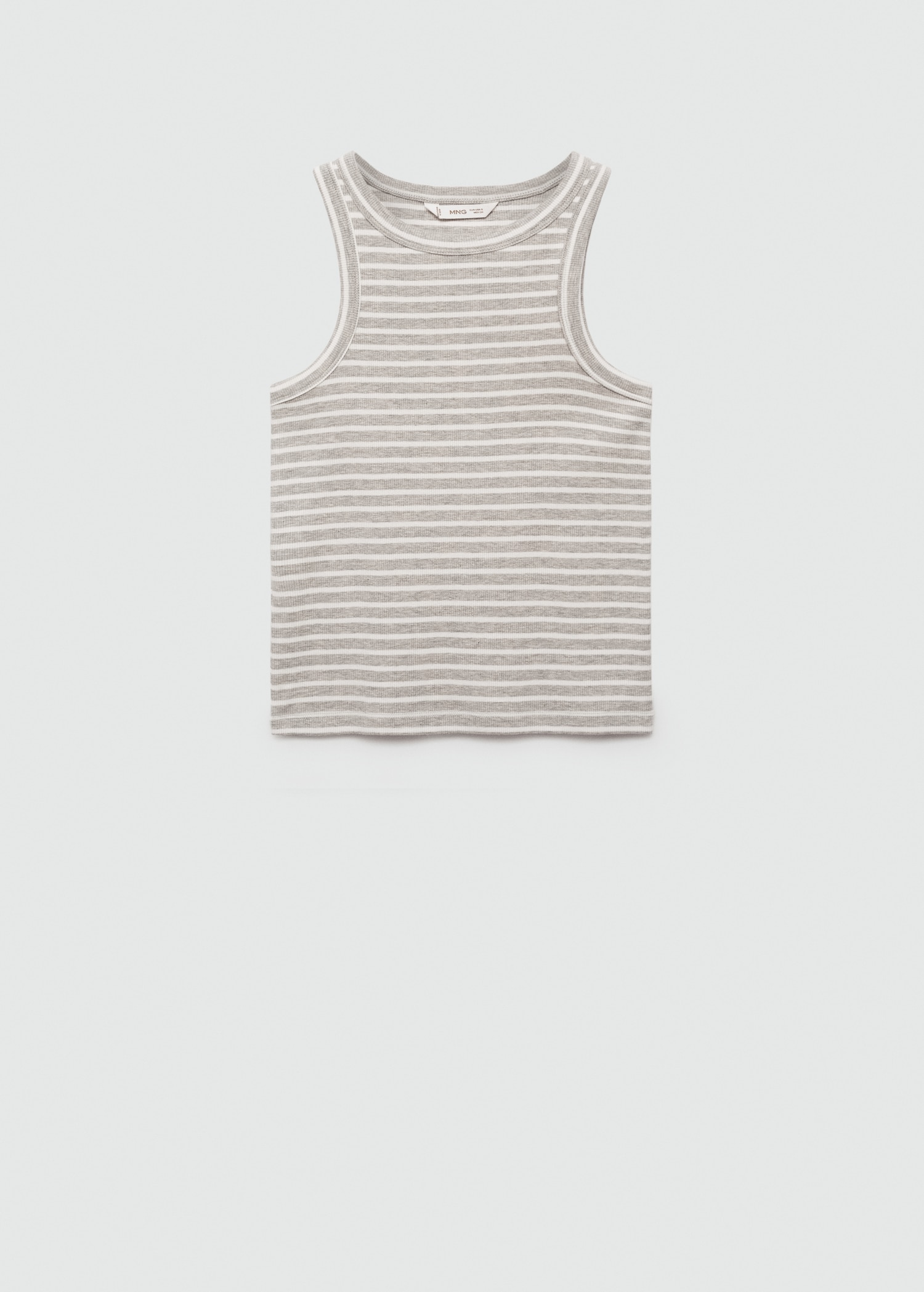Ribbed cotton-blend top - Article without model