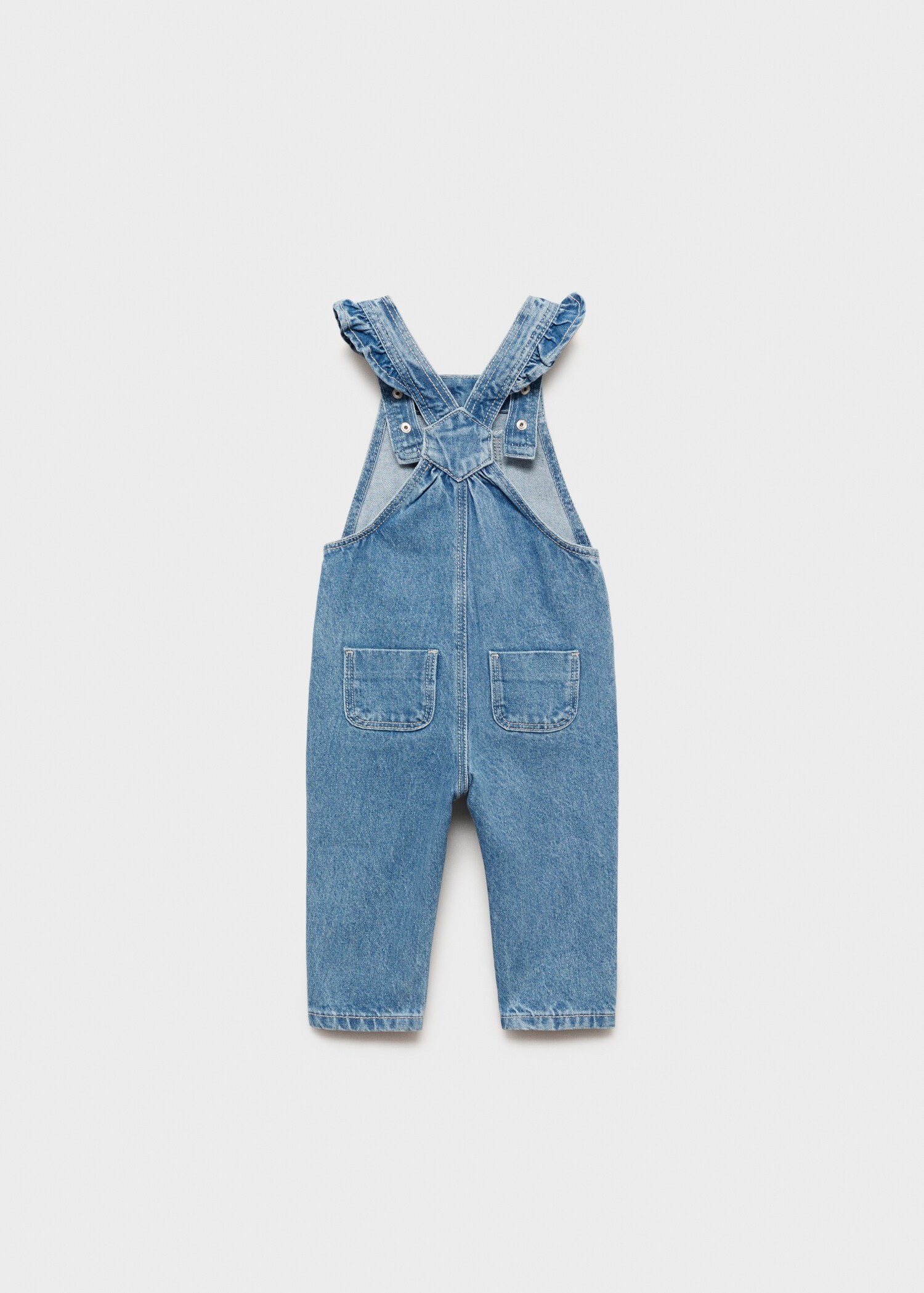 Frills denim dungarees - Reverse of the article