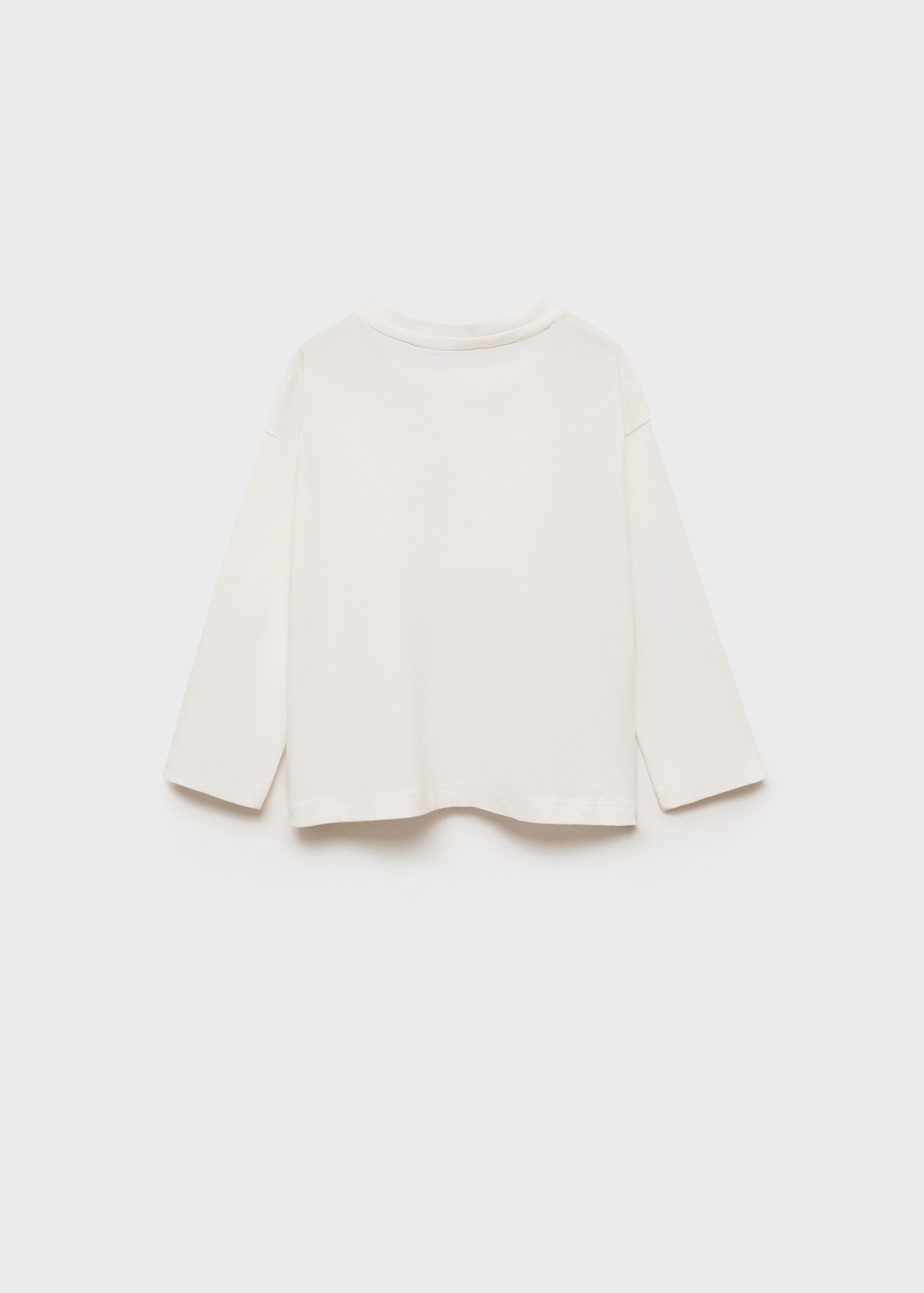 Long sleeve cotton t-shirt - Reverse of the article