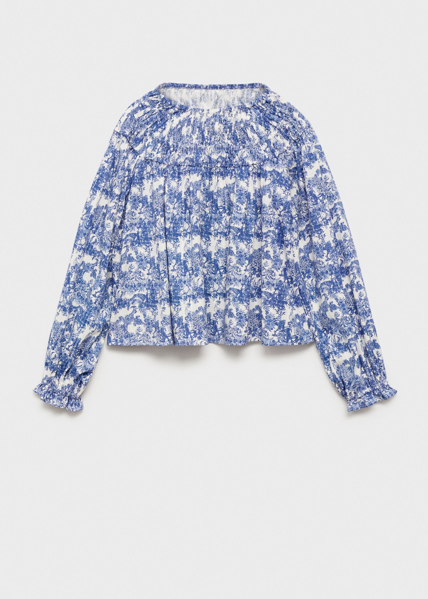 Blouse imprimée froncée - Article sans modèle