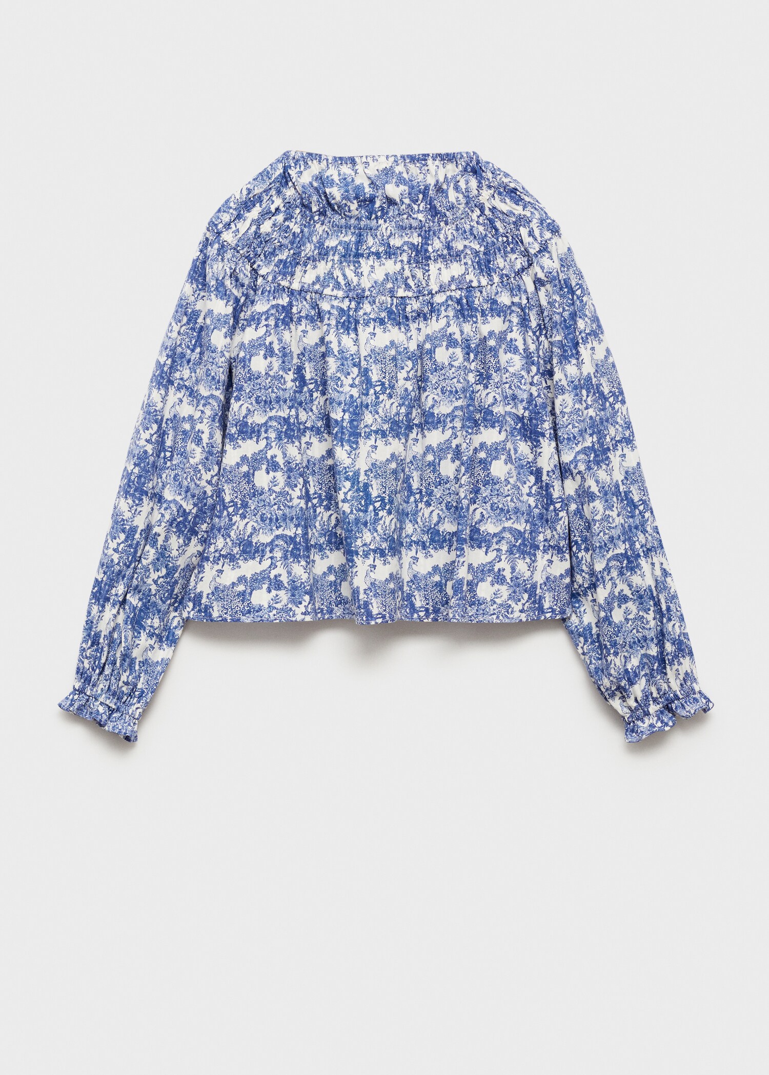 Blouse imprimée froncée - Verso de l’article