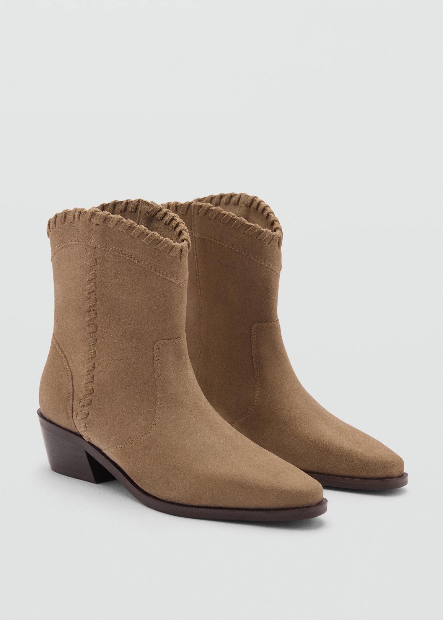 Leather ankle boots Teen MANGO Niger