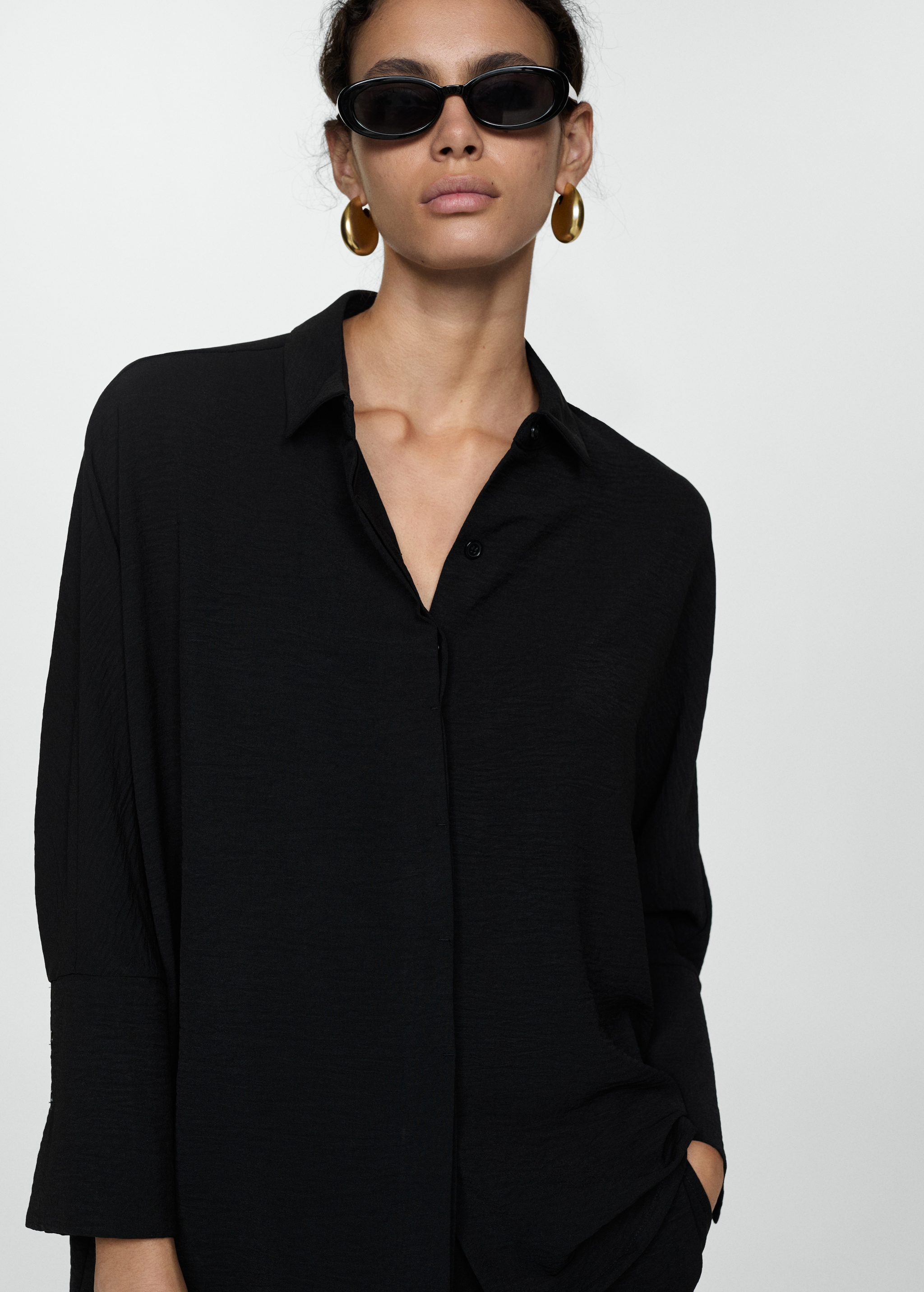 Camisa fluida textura - Main Image