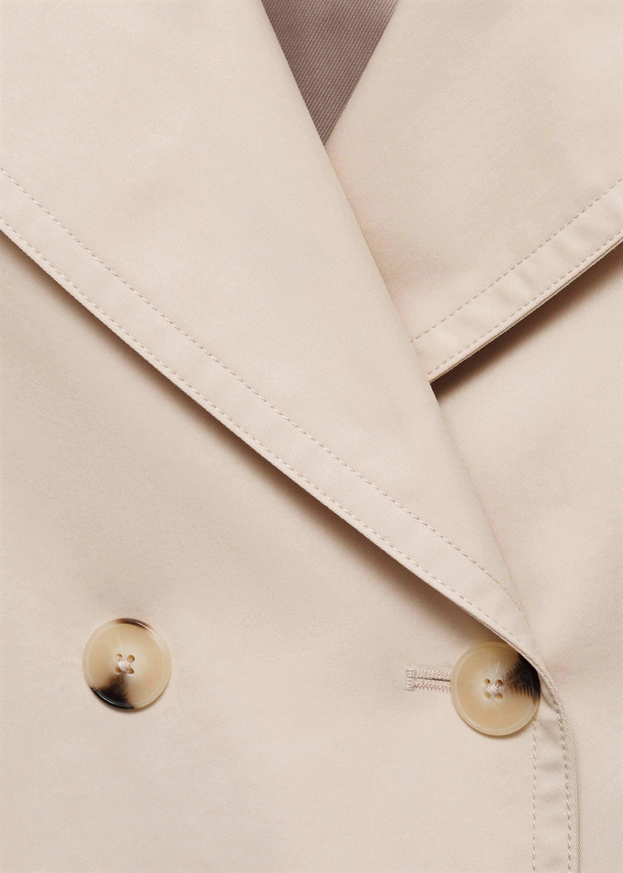 Double-breasted cropped trench coat - Details of the article 0