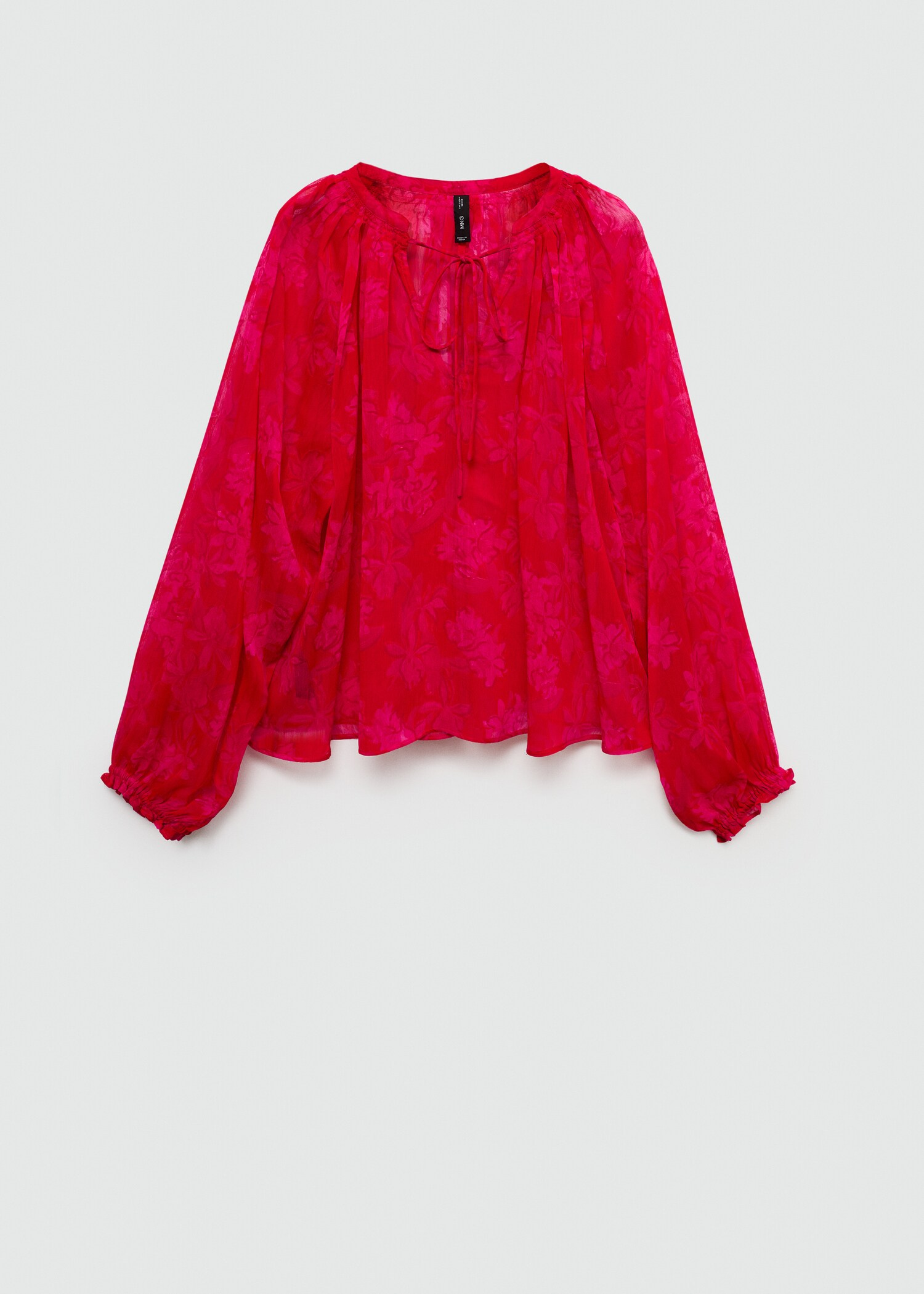 Blouse semi-transparente en imprimé fleuri - Article sans modèle