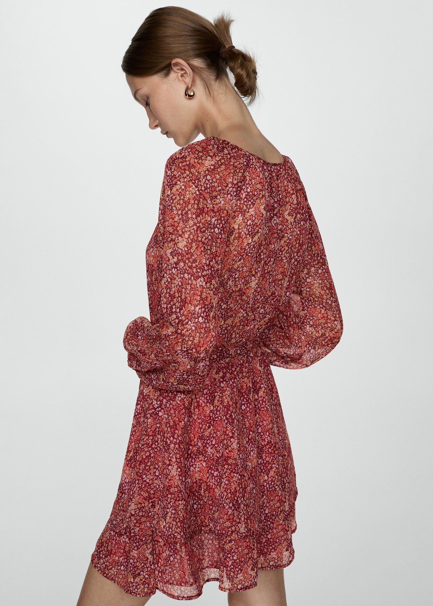 Robe courte en imprimé fleuri - Verso de l’article