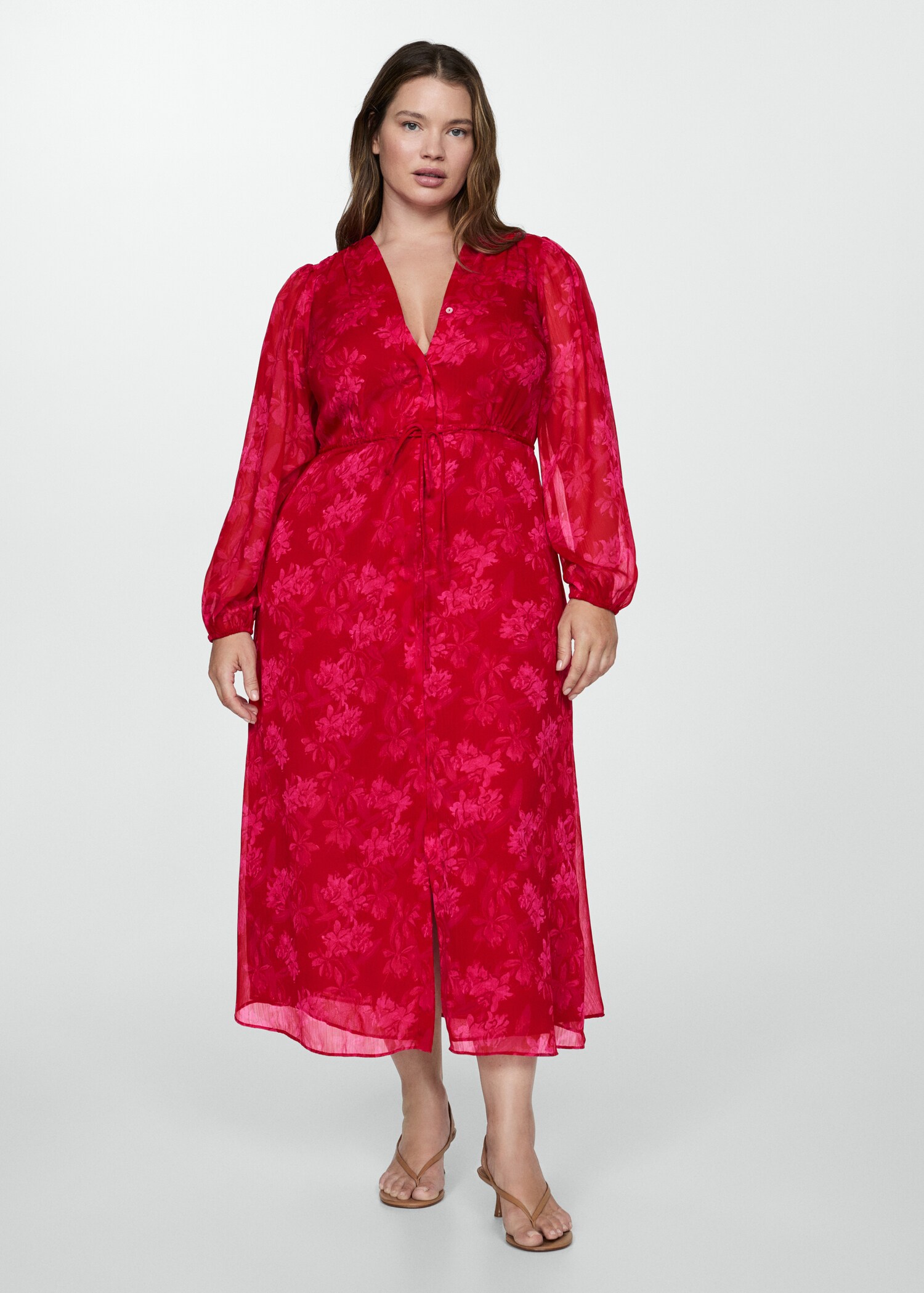 Robe en imprimé fleuri nœud - Détail de l'article 3
