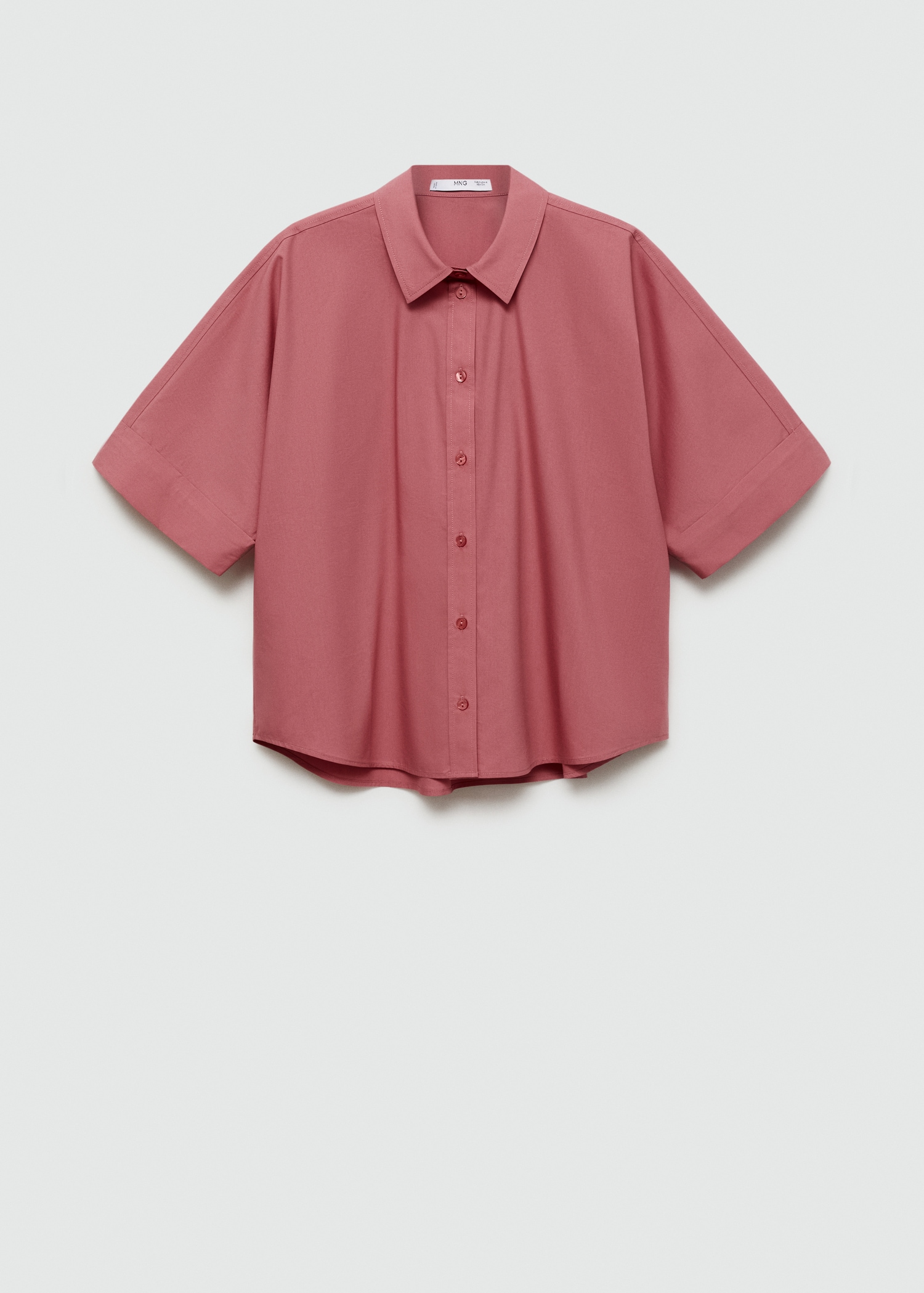 Short-sleeved lyocell cotton shirt - Article without model