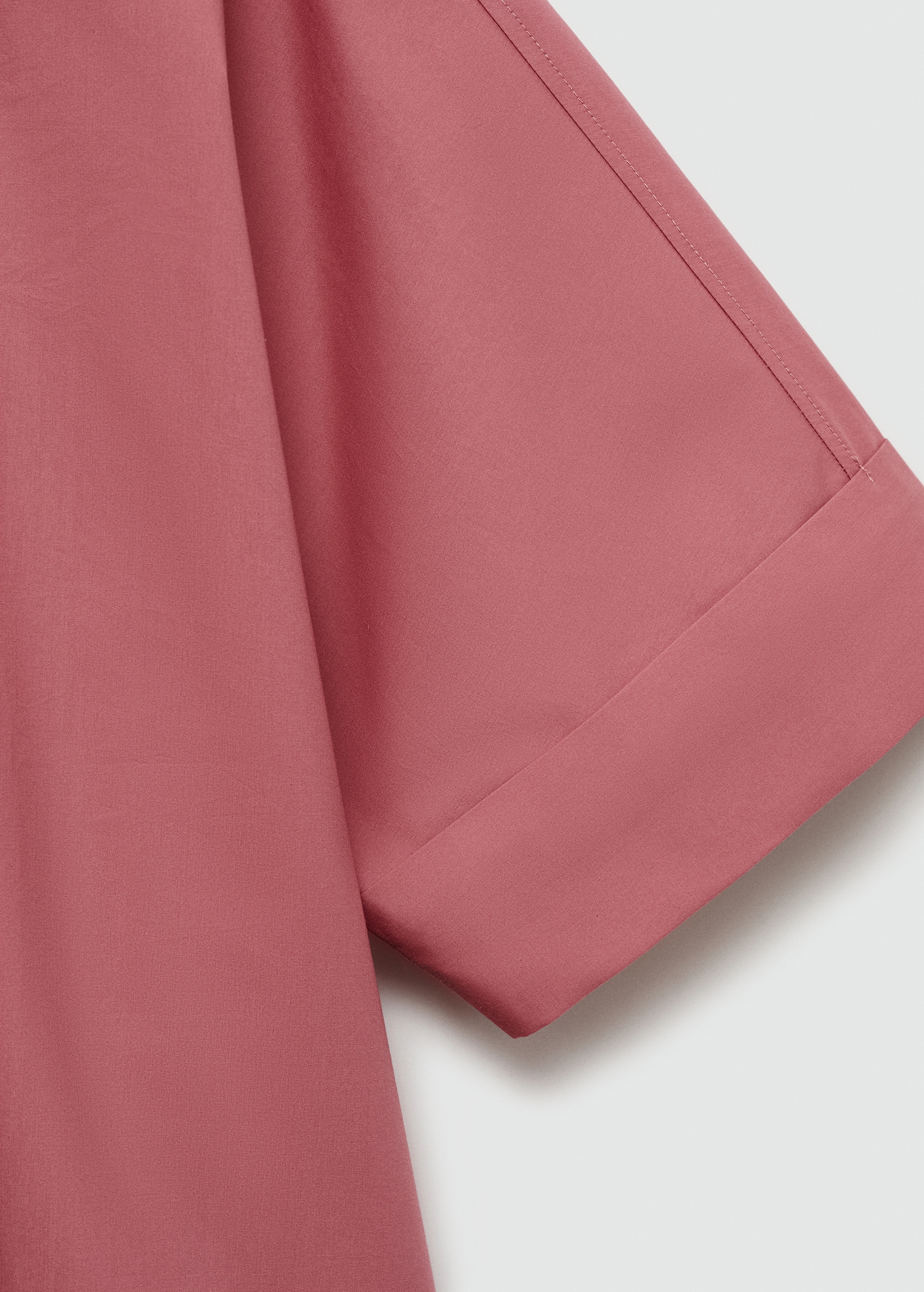 Short-sleeved lyocell cotton shirt - Details of the article 0