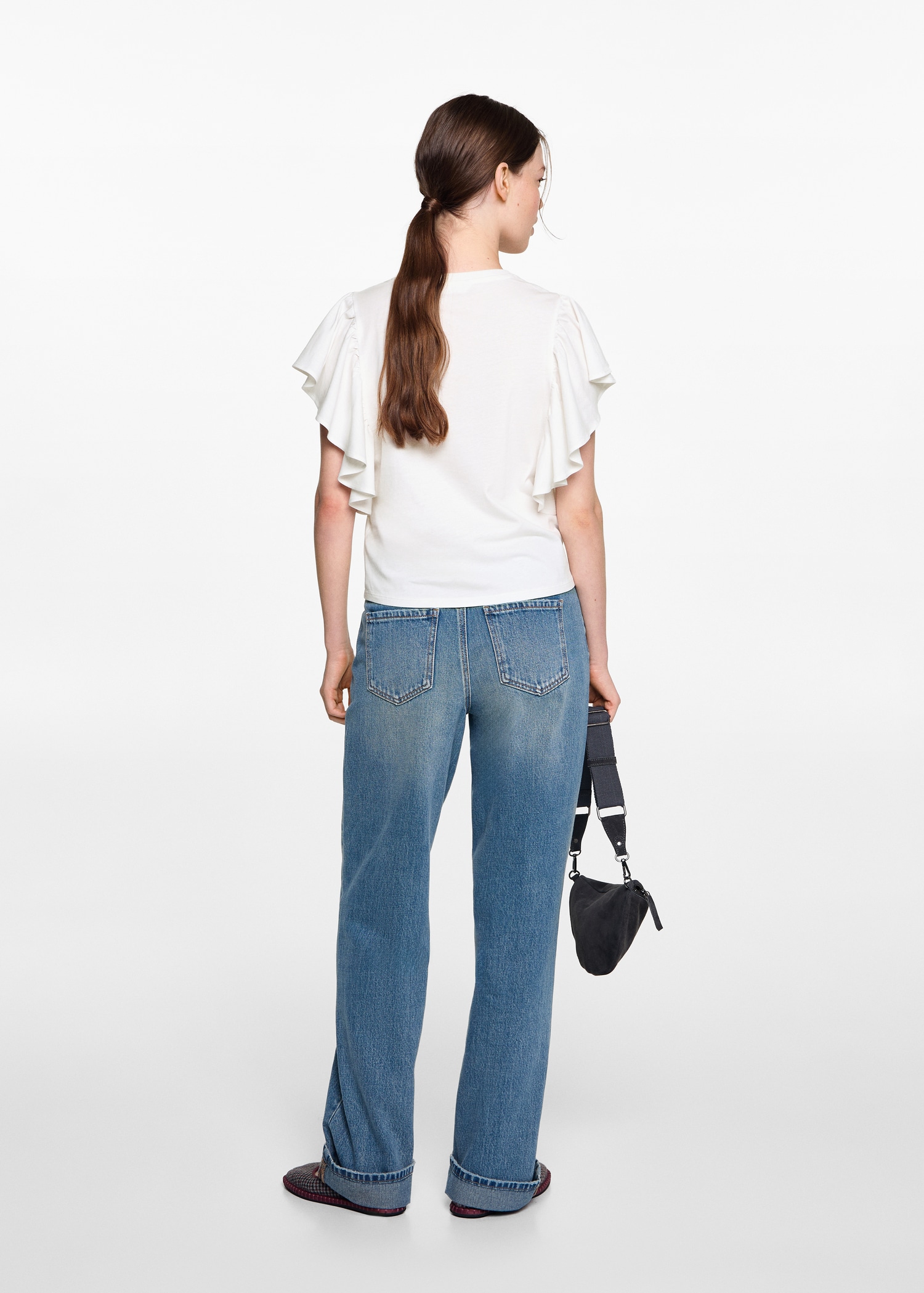 Frills cotton t-shirt - Reverse of the article