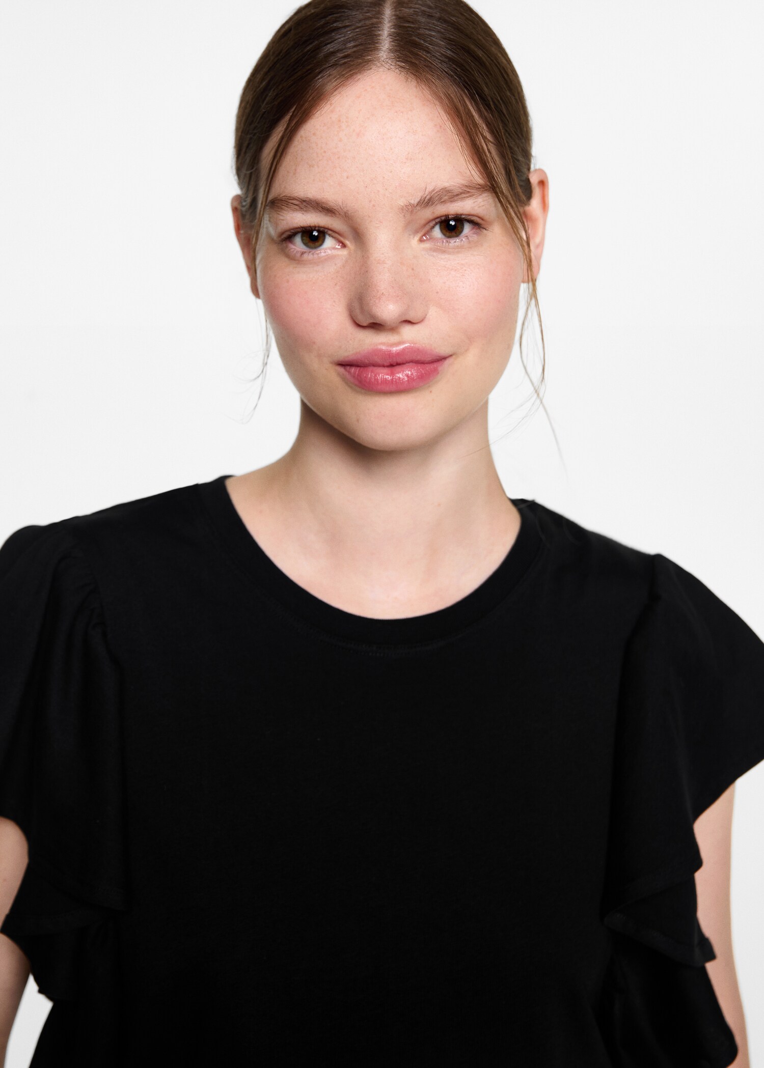Frills cotton t-shirt - Details of the article 1