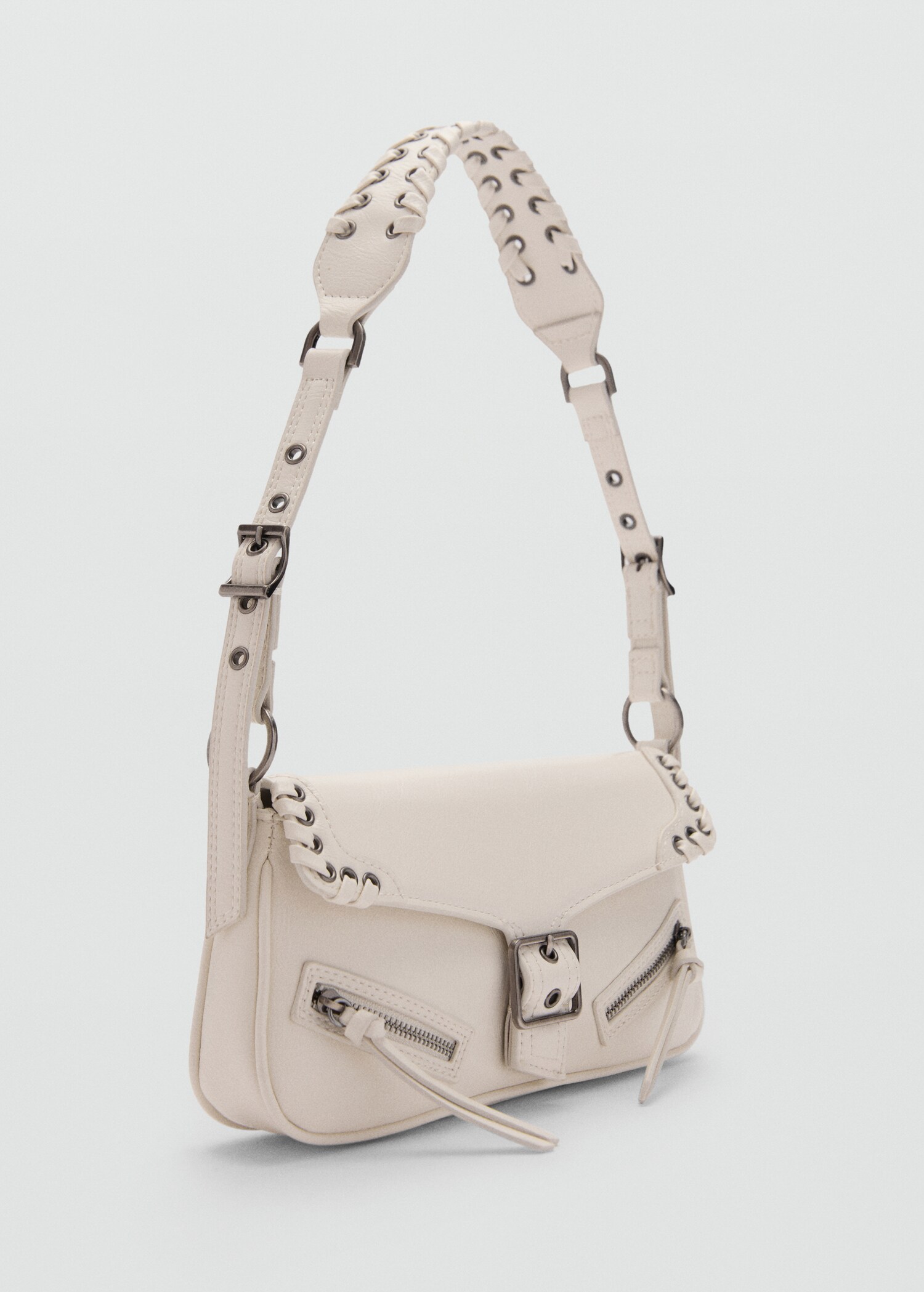 Shoulder bag with buckle - Medium plane