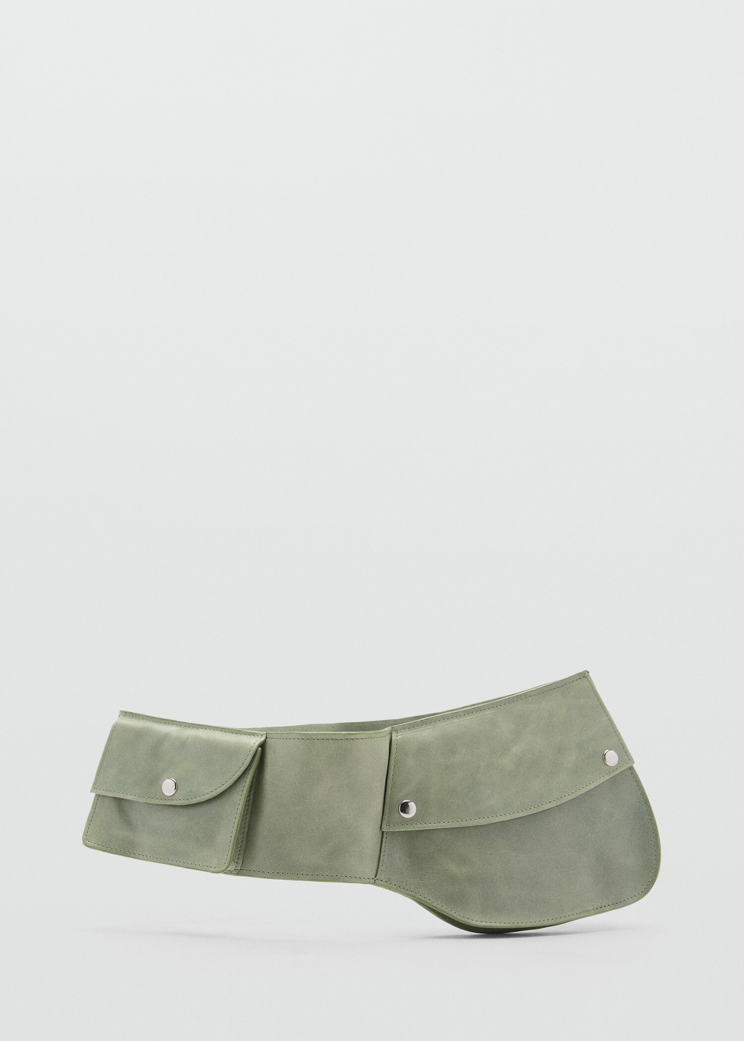 Sac banane cuir poches - Plan moyen