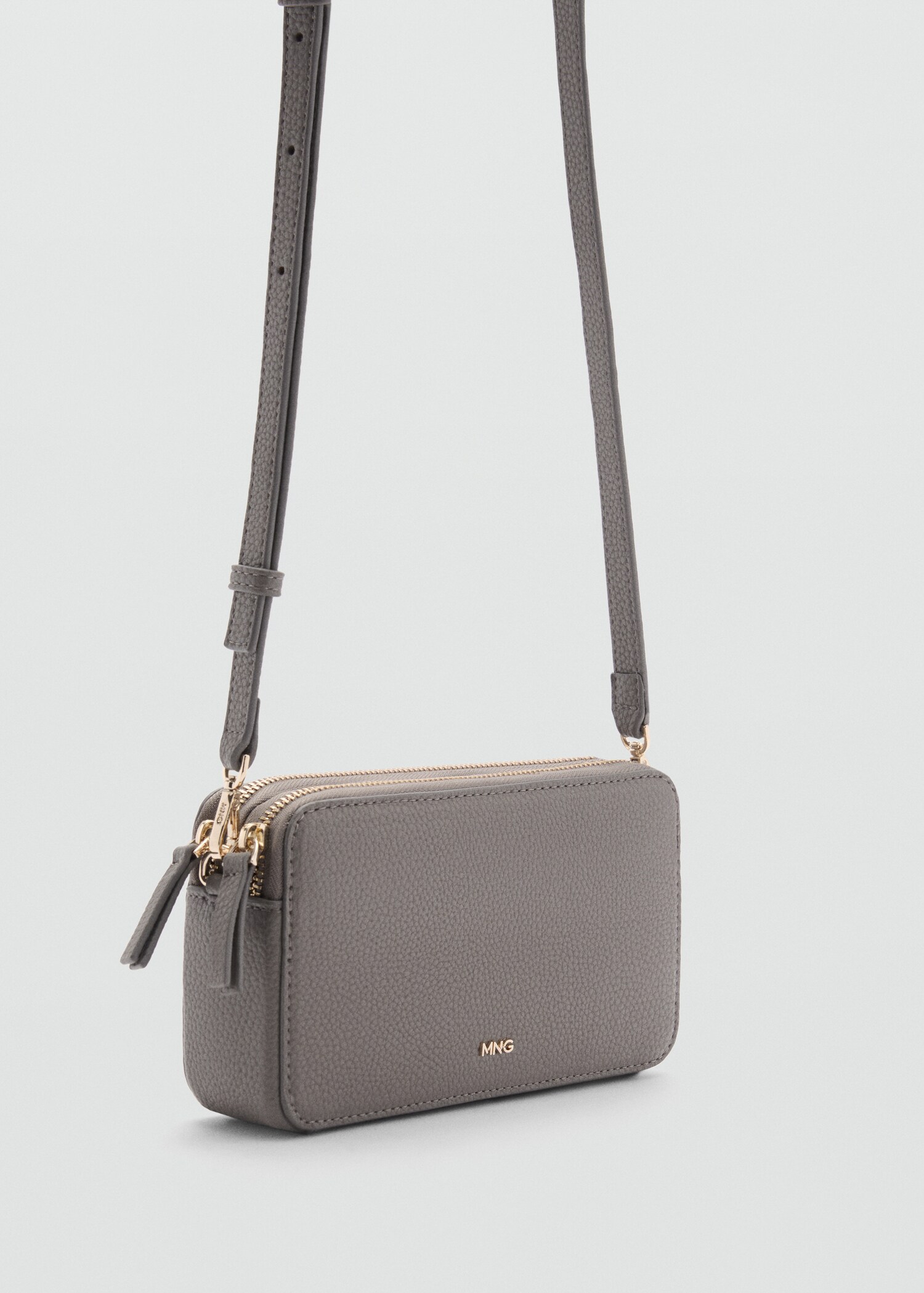 Sac bandoulière double fermeture Éclair - Plan moyen
