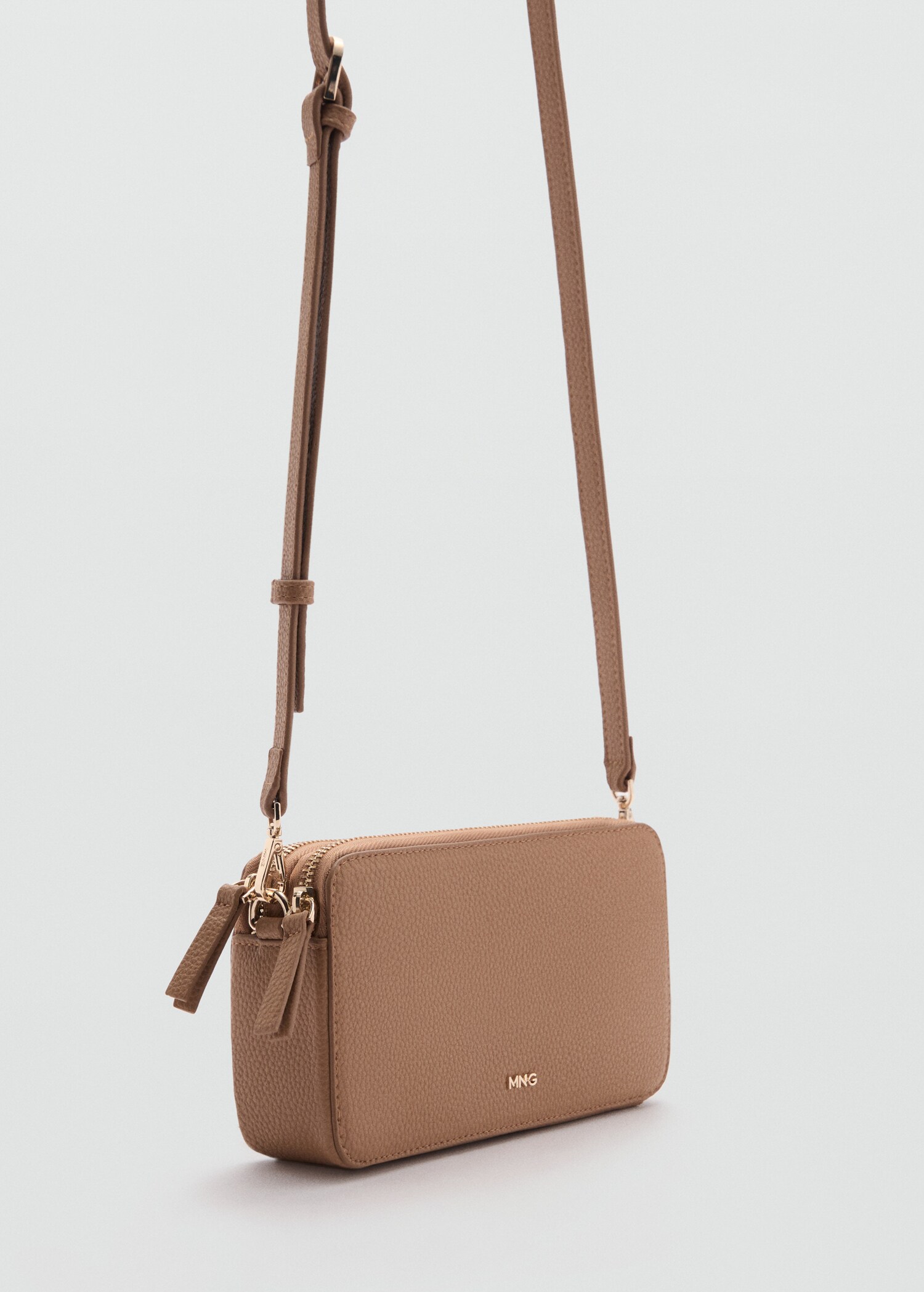 Sac bandoulière double fermeture Éclair - Plan moyen