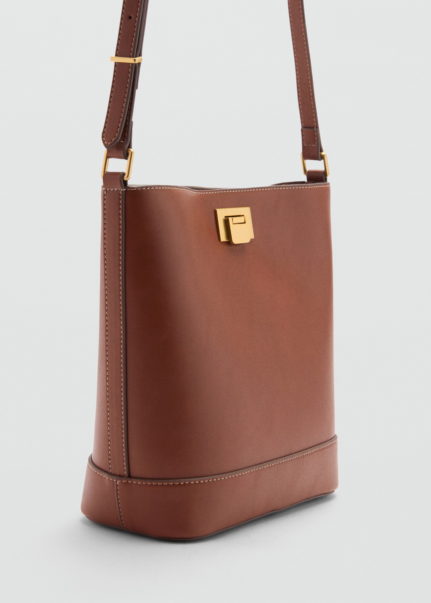 Shopper-Tasche mit Metalldetails - Mittlere Ansicht