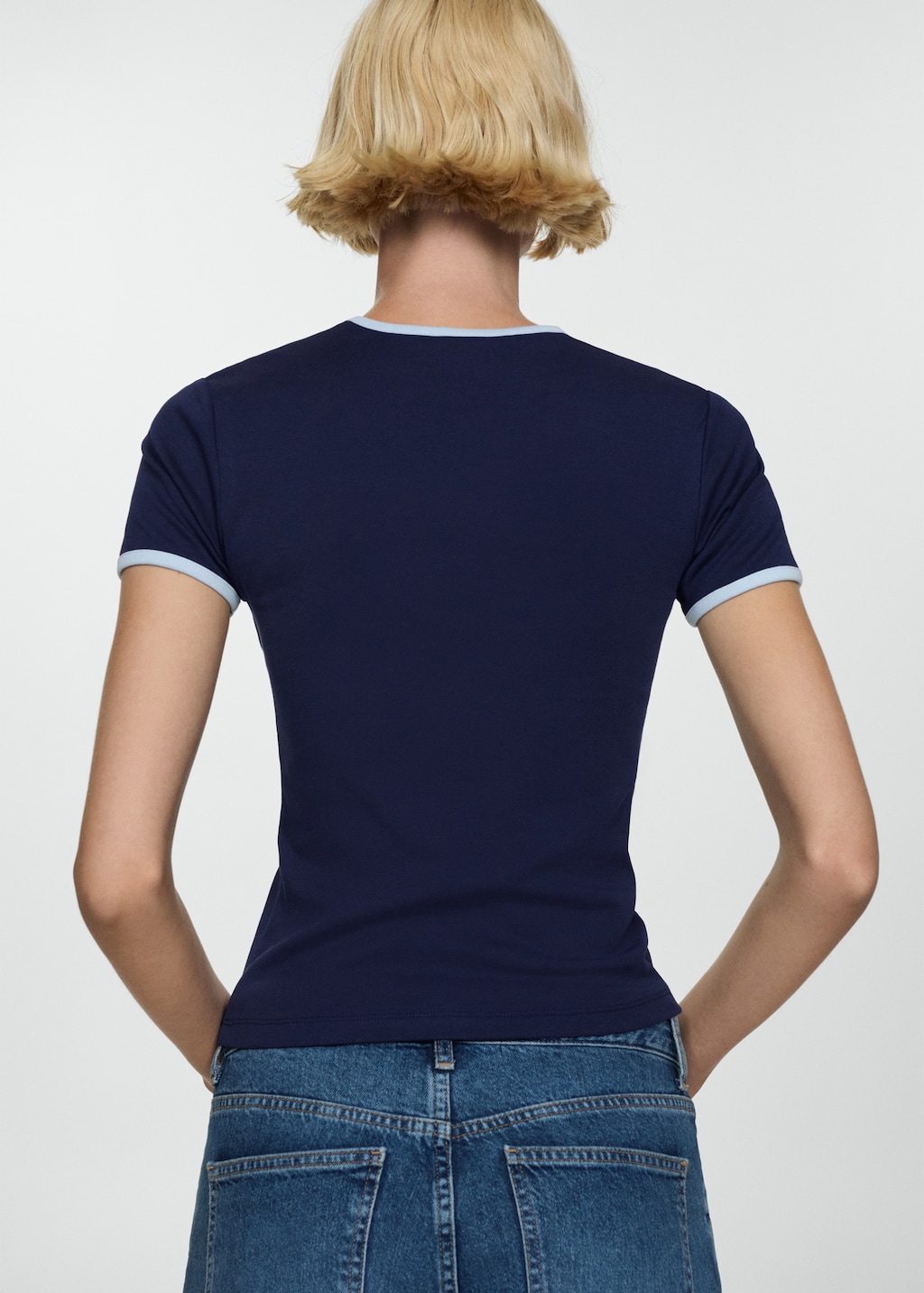 Mango Contrast trim T-shirt thumbnail