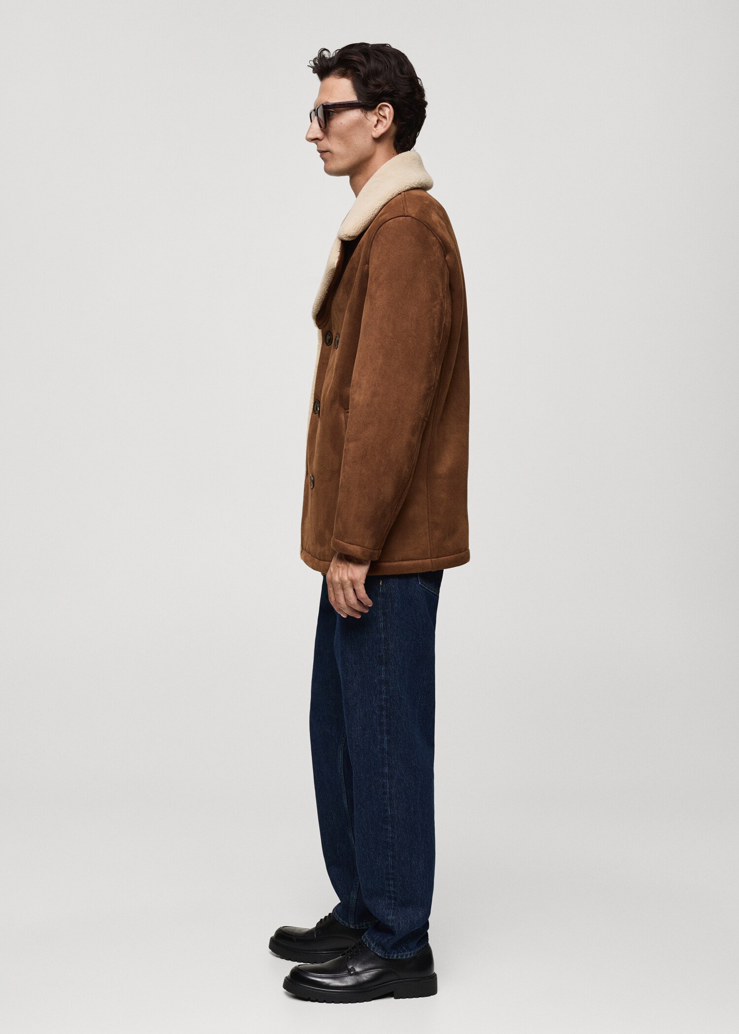 Manteau effet daim imitation mouton retourné - Détail de l'article 2