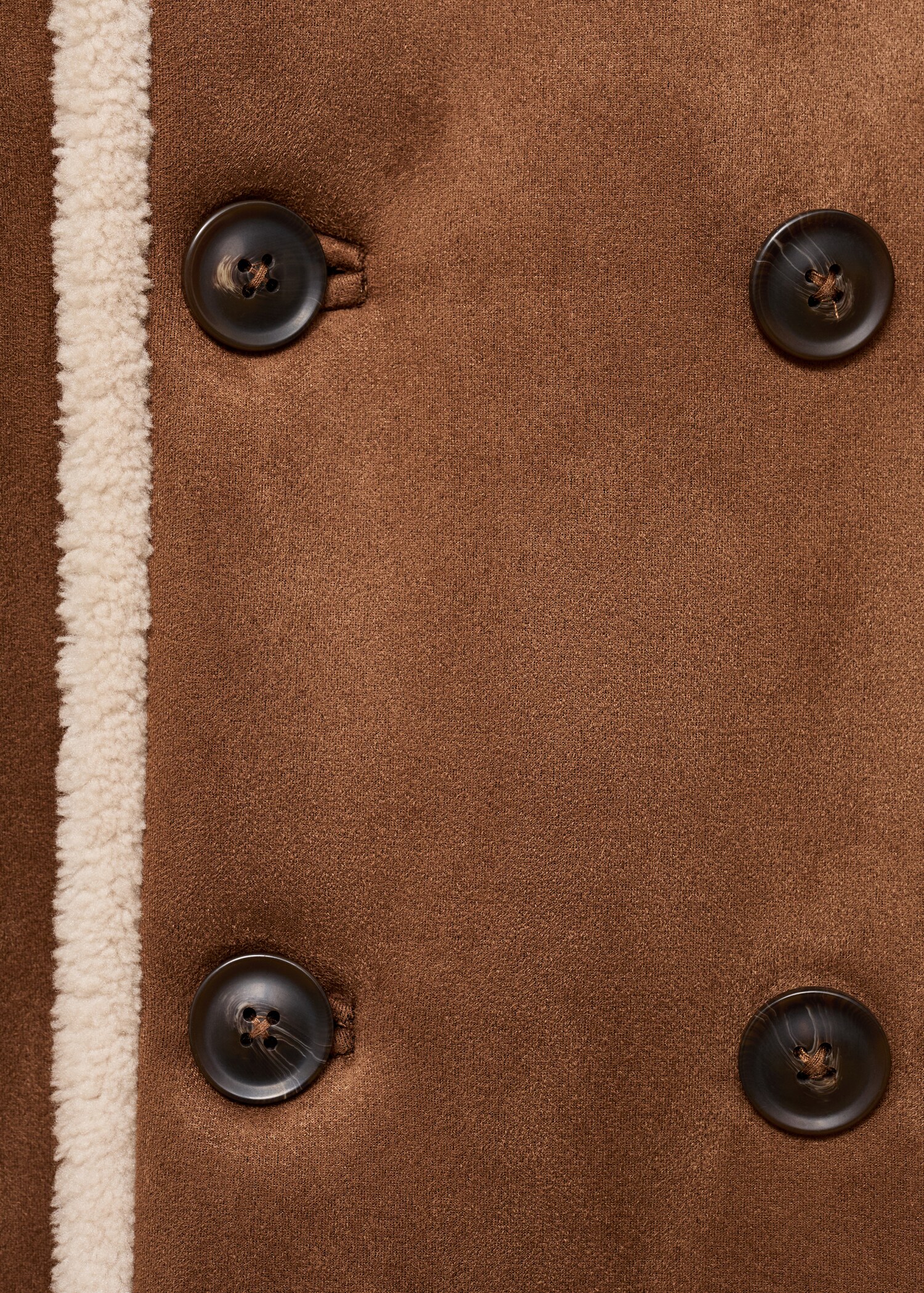 Manteau effet daim imitation mouton retourné - Détail de l'article 8