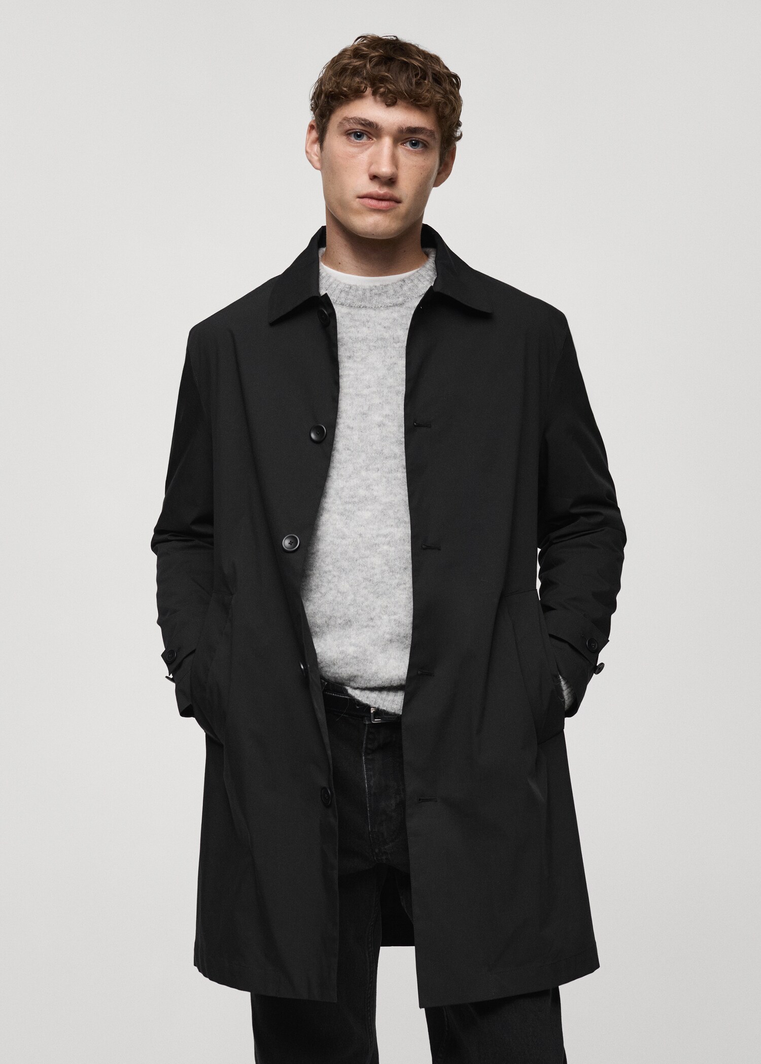 Classic water-repellent trench coat - Medium plane