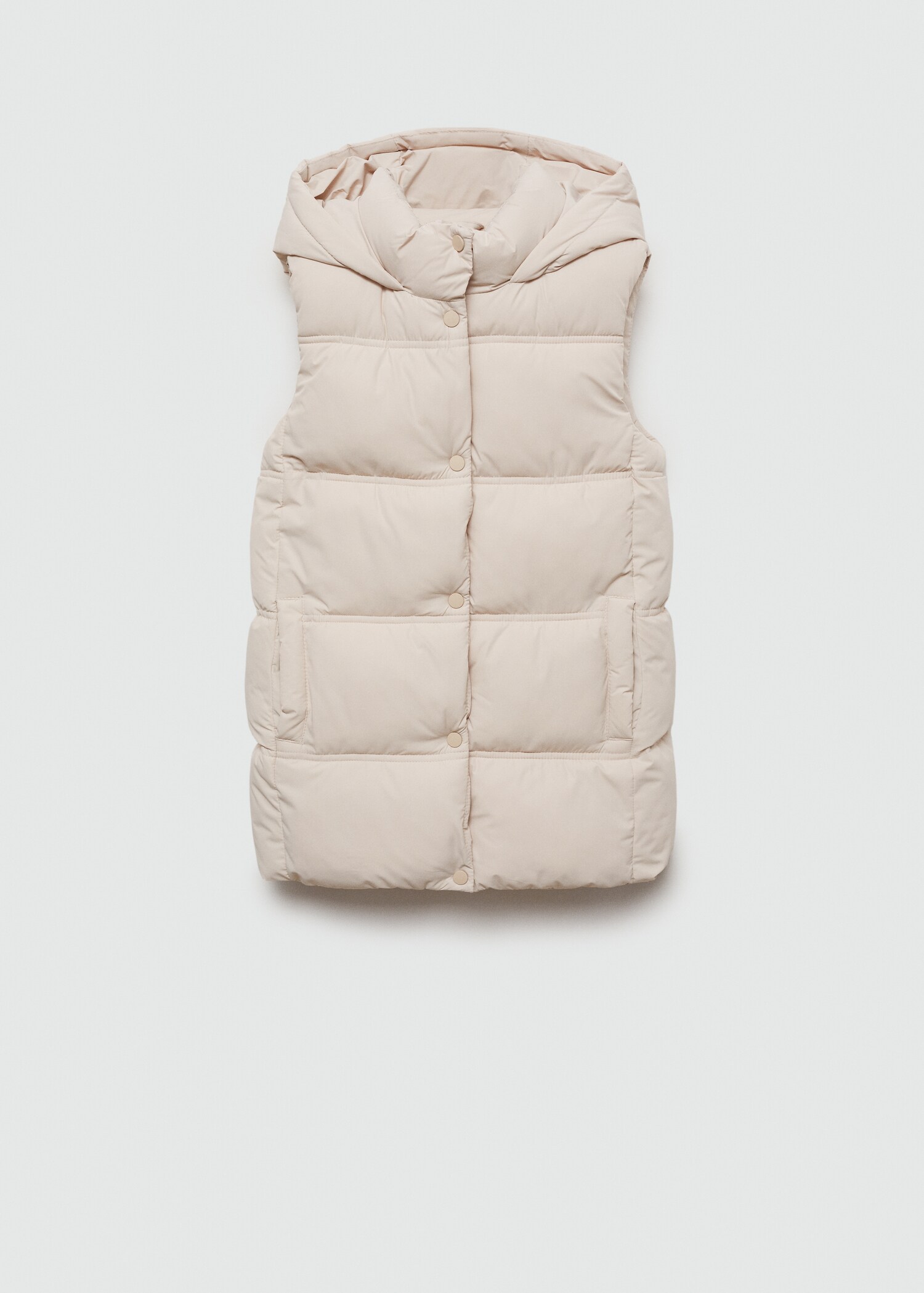Quilted gilet with hood - Article without model