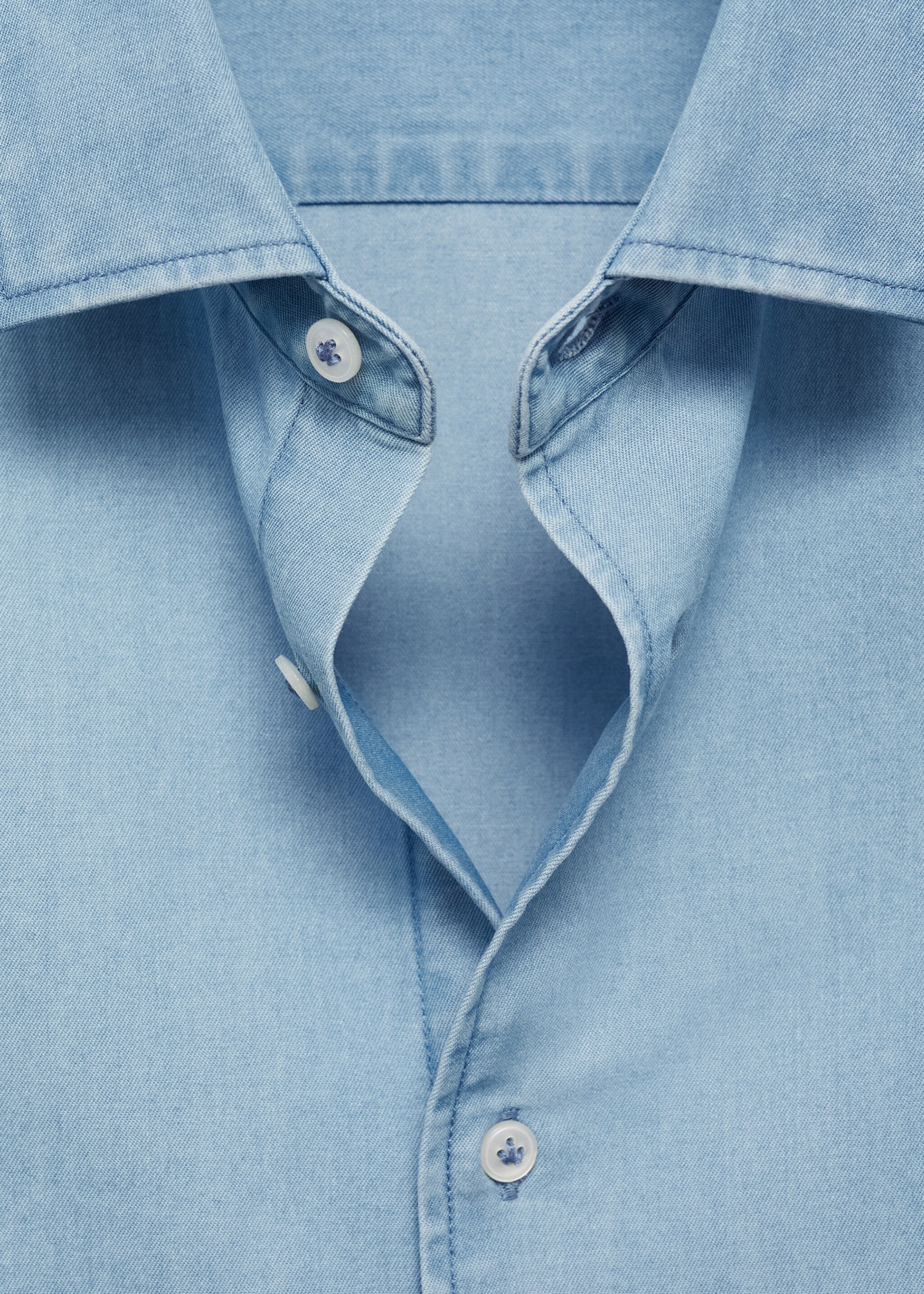 Camisa regular fit chambray algodón - Detalle del artículo 8