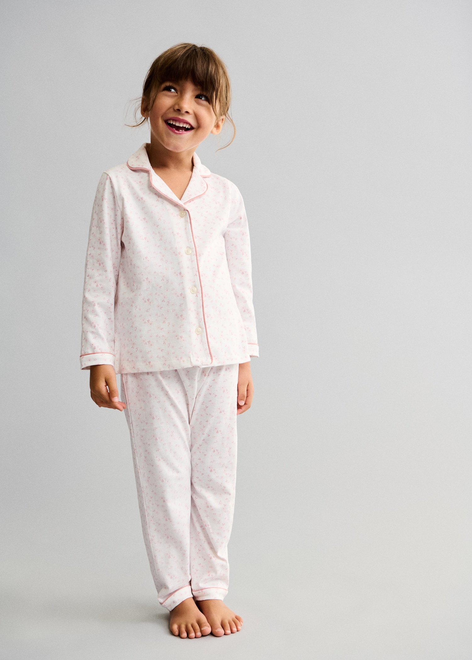 Cotton printed long pyjamas - Details of the article 5