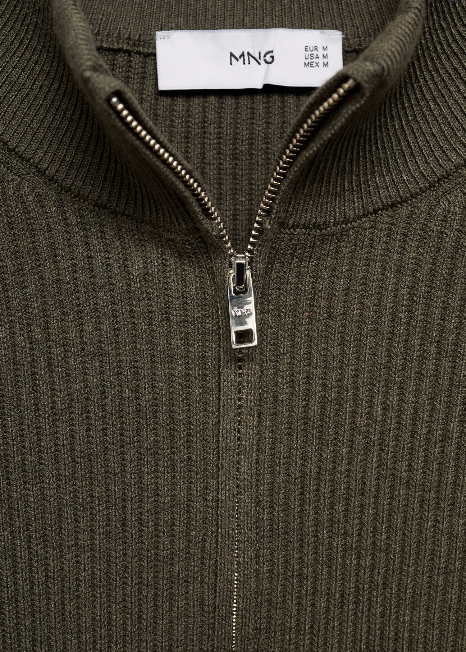 Pull-over maille côtelée col zippé - Détail de l'article 8