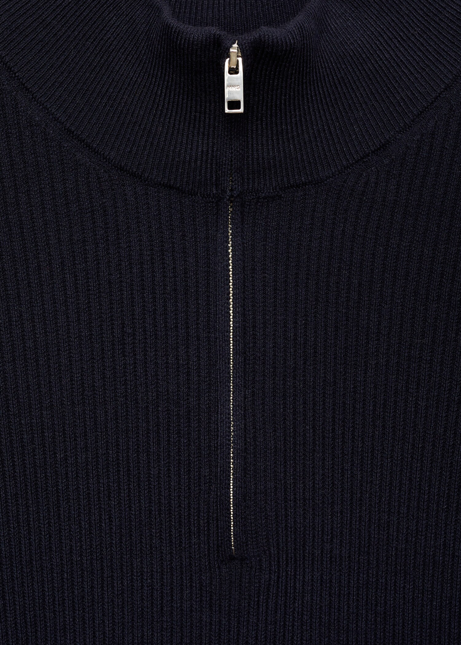Pull-over maille côtelée col zippé - Détail de l'article 8