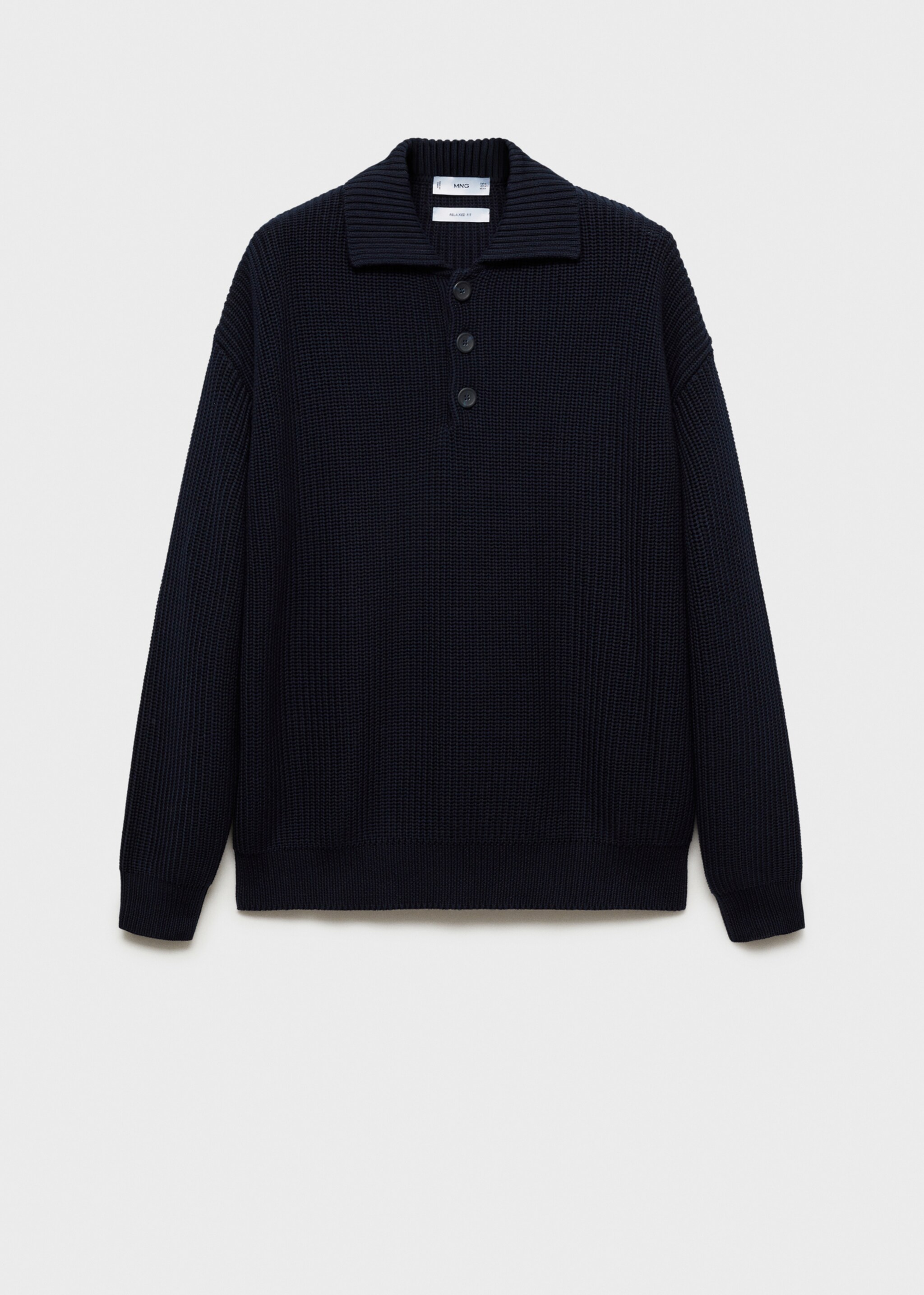 كنزة بولو كبيرة ومضلّعة - منتج دون نموذج, كحلي غامق. Ref: 77034446-00.