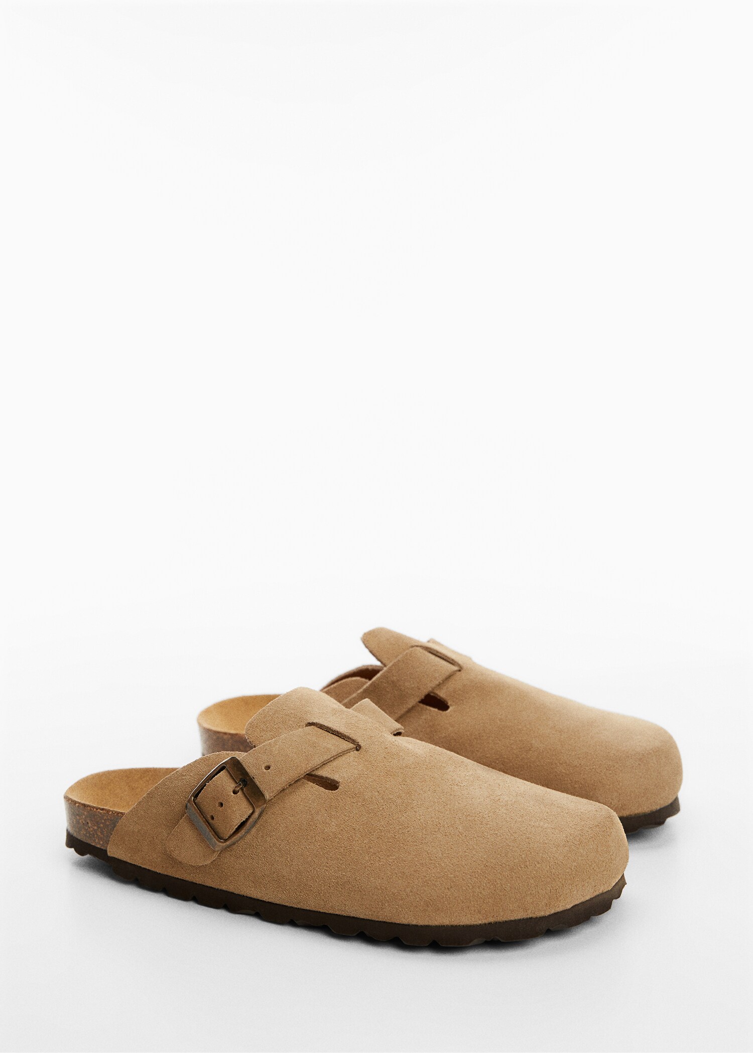 Sabots cuir boucle - Plan moyen