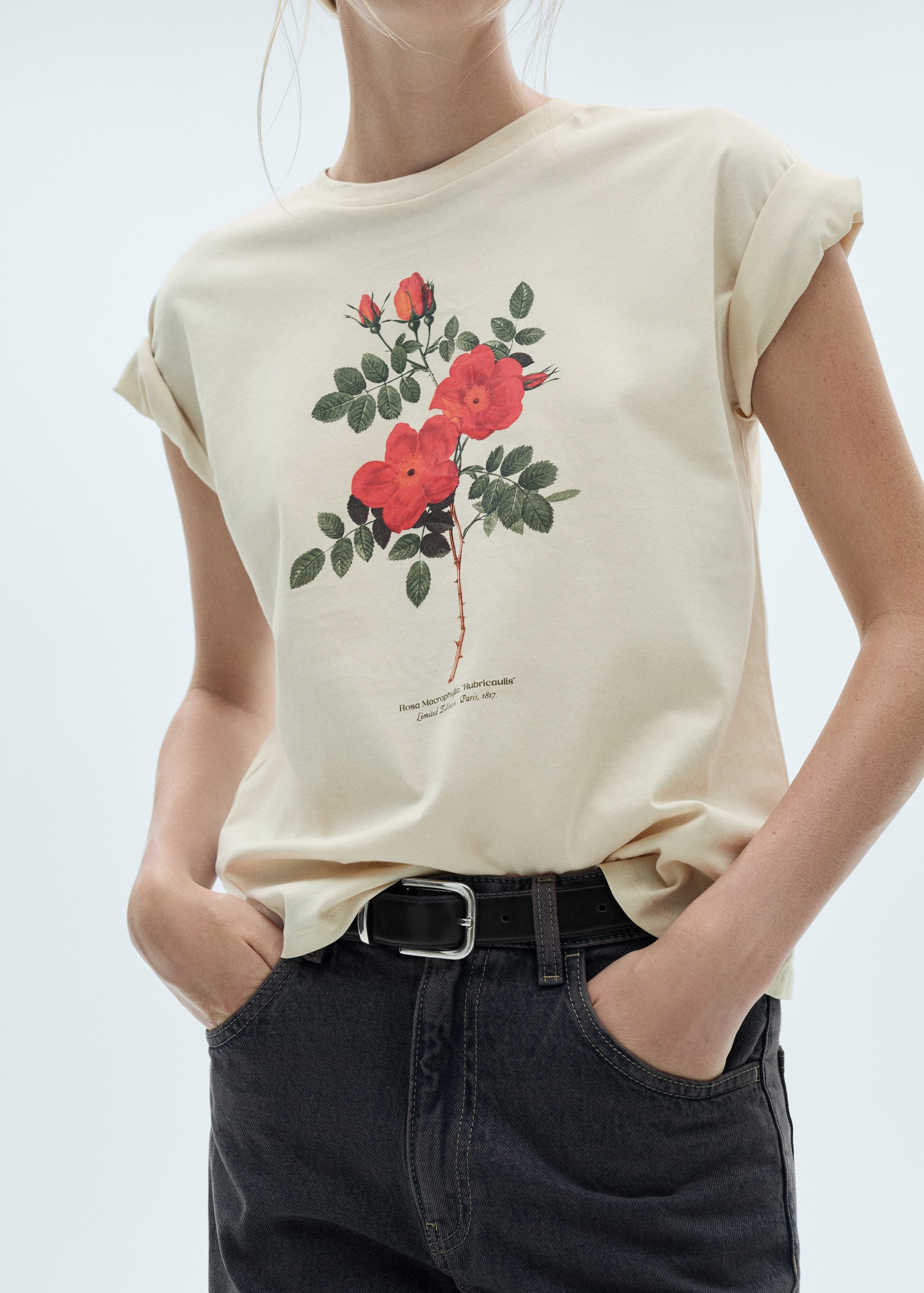 Floral-print cotton t-shirt - Main Image