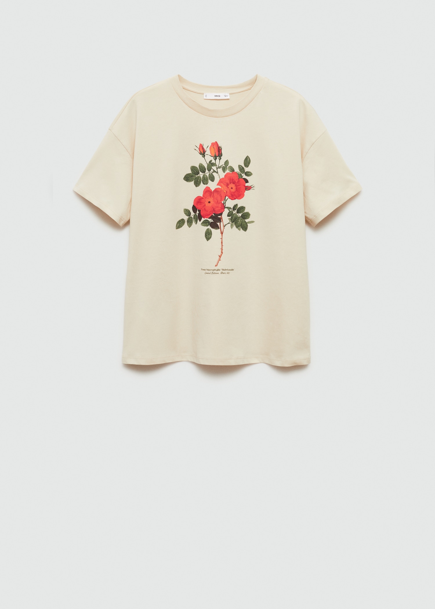 Floral-print cotton t-shirt - Article without model