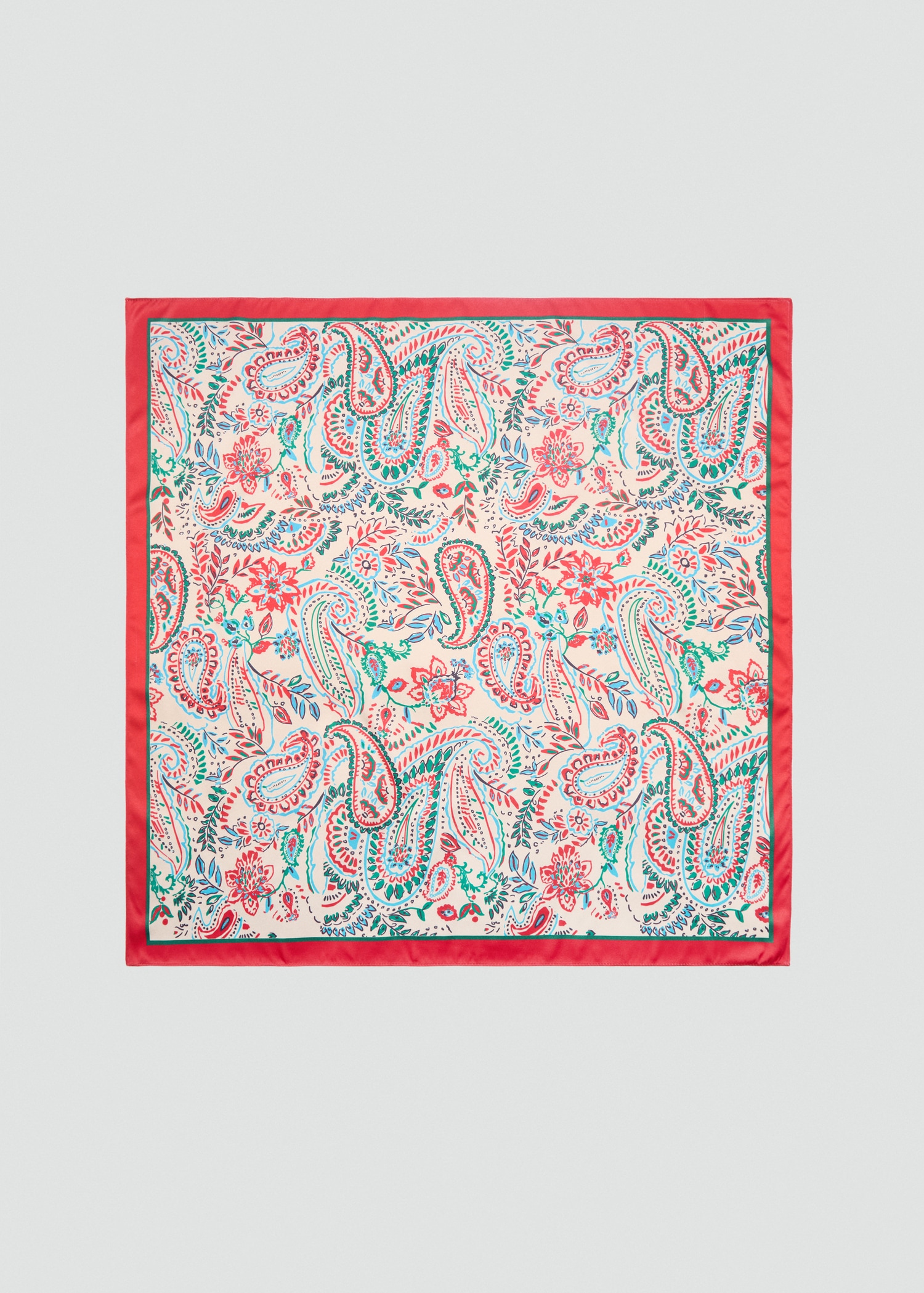 Printed satin scarf - Article without model