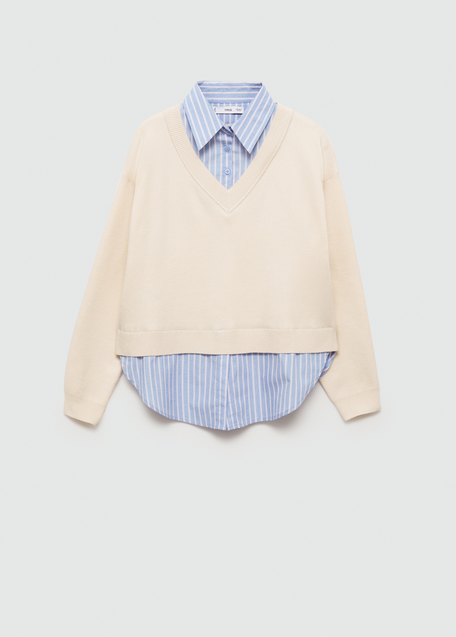 Combined shirt sweater - Article without model