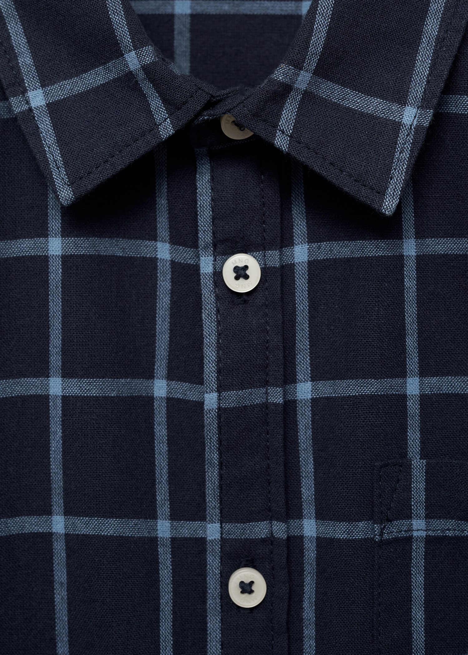 Regular fit check cotton shirt - Details of the article 8